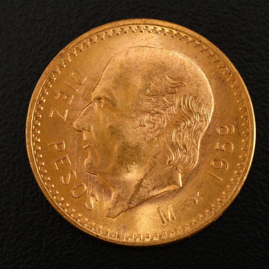 1959 10-Pesos Mexico Gold Coin