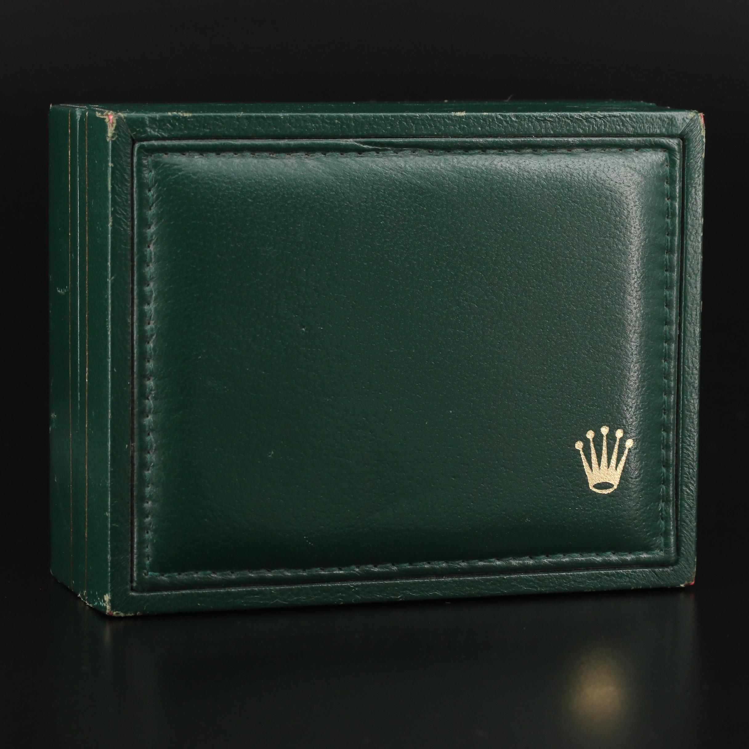 Rolex Green Leather Watch Case, Mid to Late 20th Century