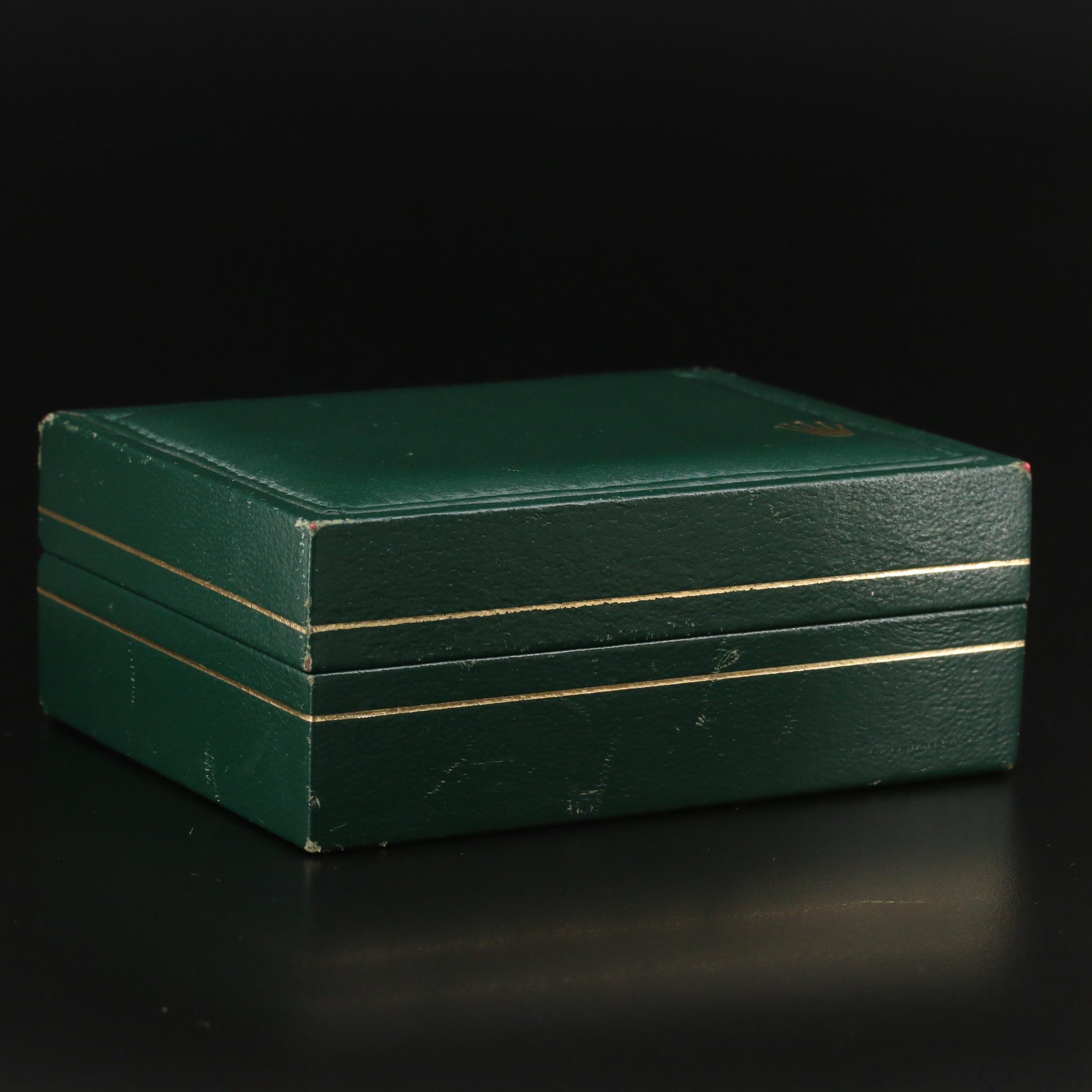 Rolex Green Leather Watch Case, Mid to Late 20th Century