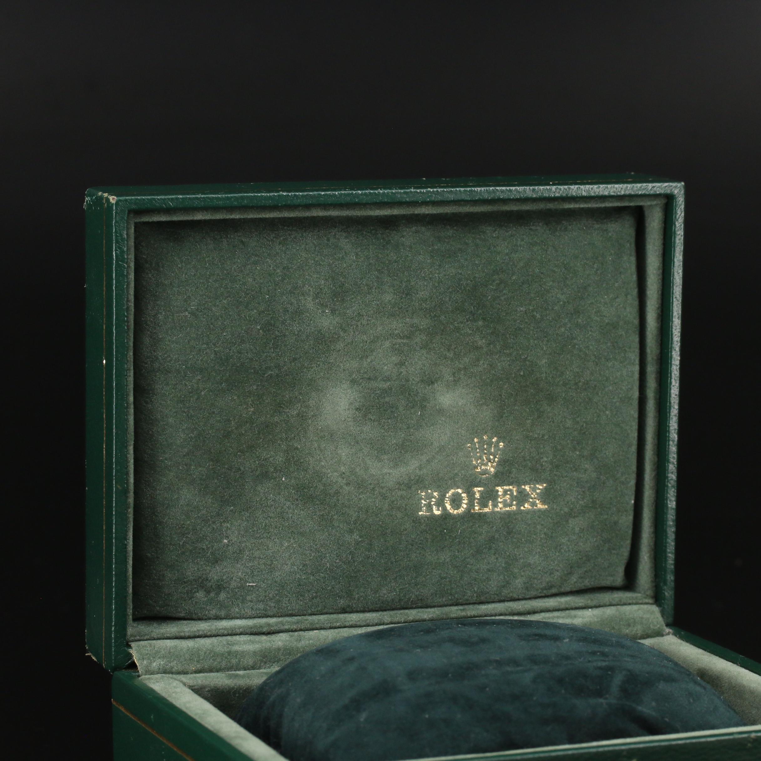Rolex Green Leather Watch Case, Mid to Late 20th Century