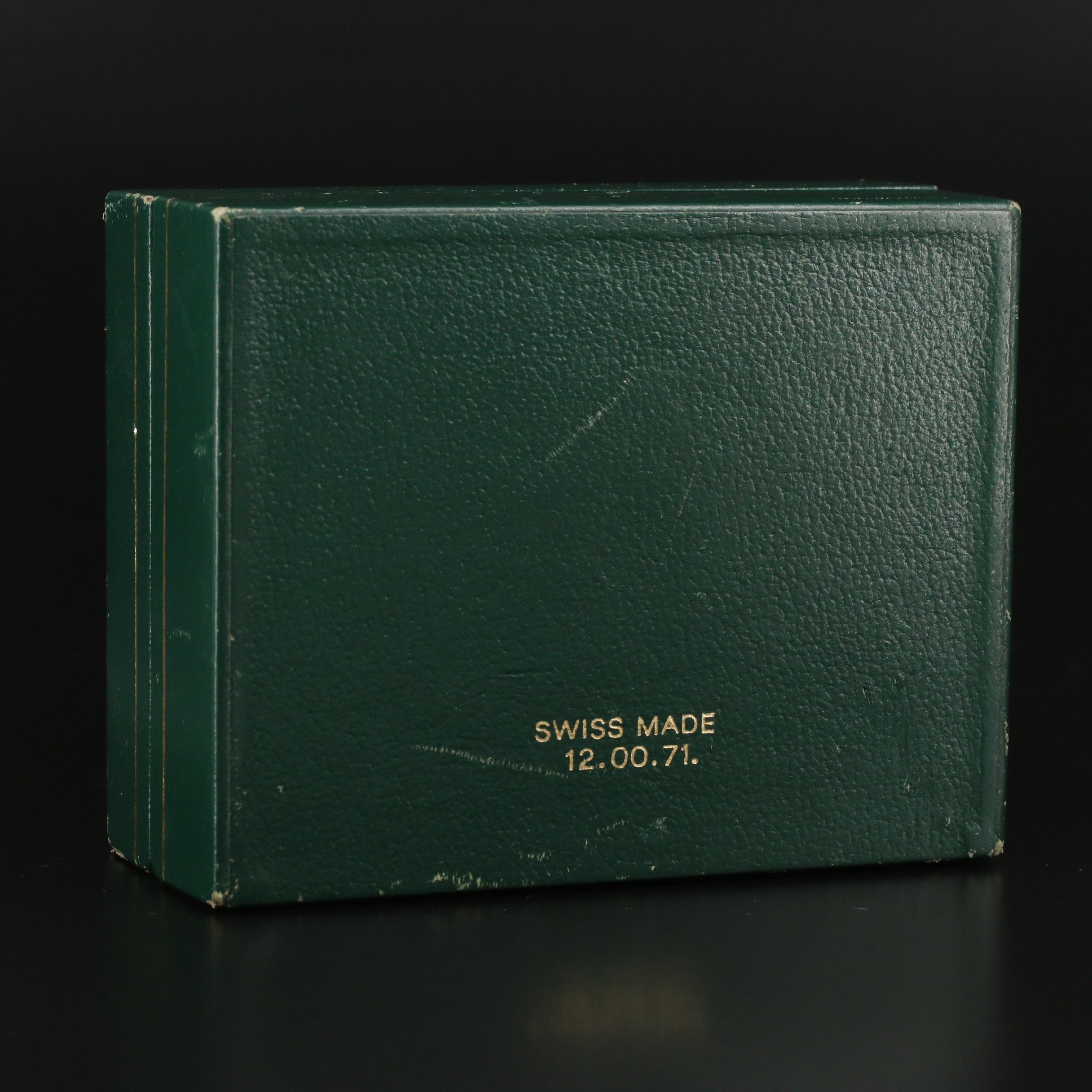 Rolex Green Leather Watch Case, Mid to Late 20th Century