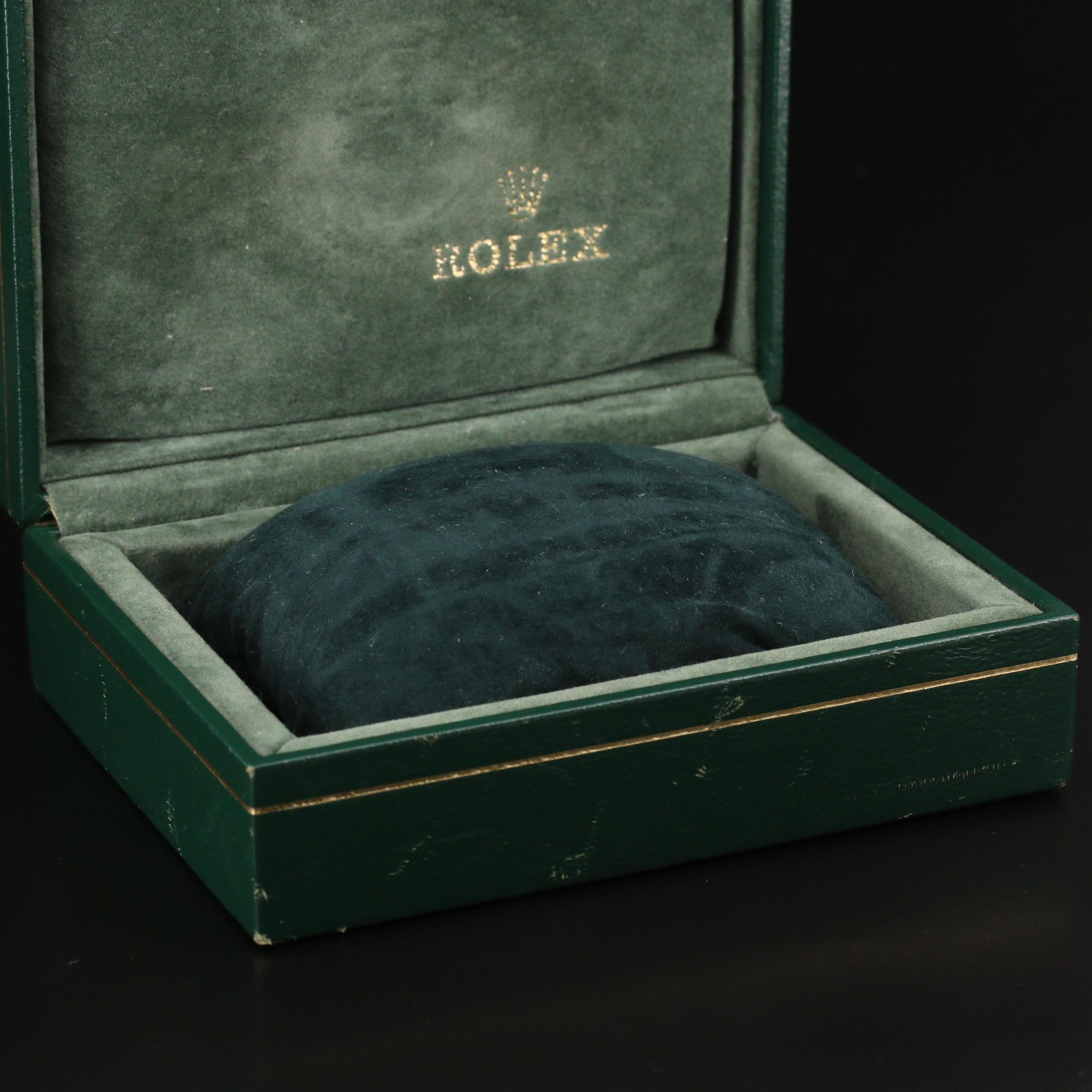 Rolex Green Leather Watch Case, Mid to Late 20th Century