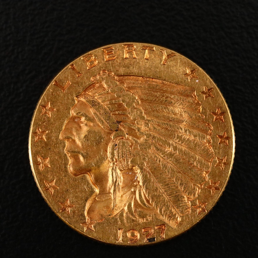 1927 Indian Head $2.50 Gold Quarter Eagle