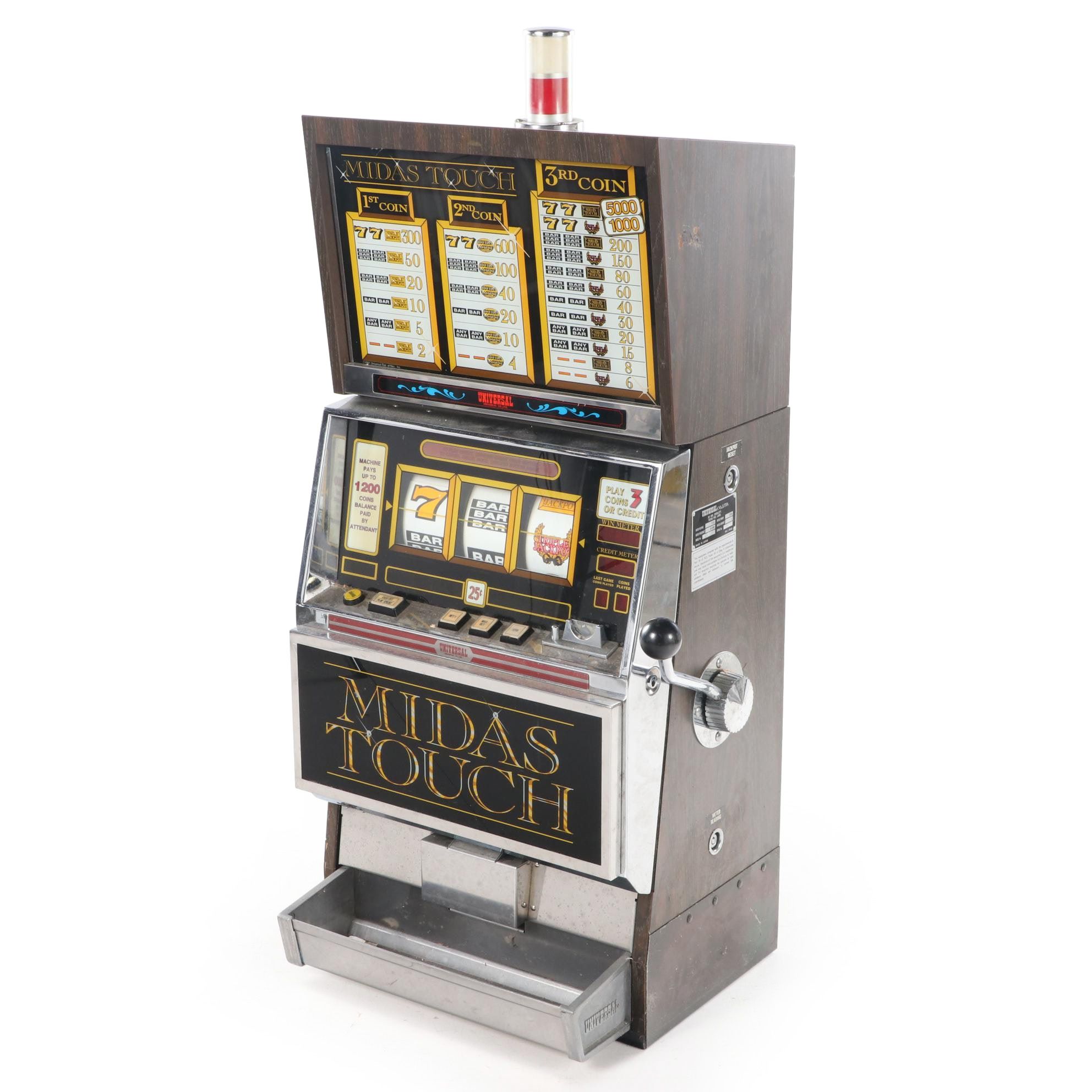 Midas Touch Electric Coin-Operated Table Top Slot Machine