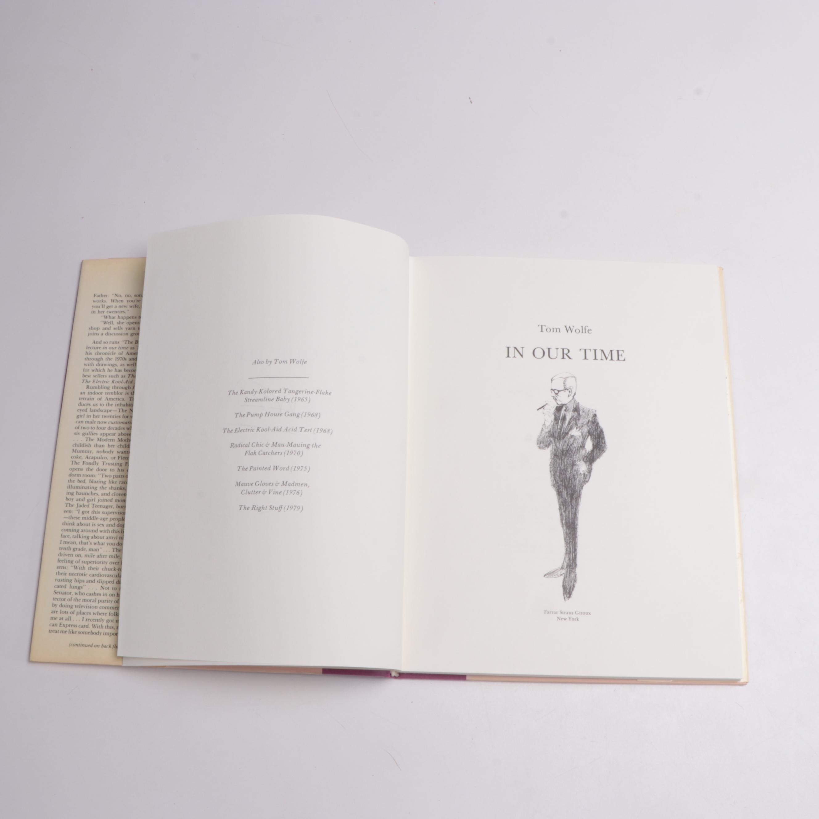 Signed First Printing "In Our Time" by Tom Wolfe with "The Sixties" by R. Avedon