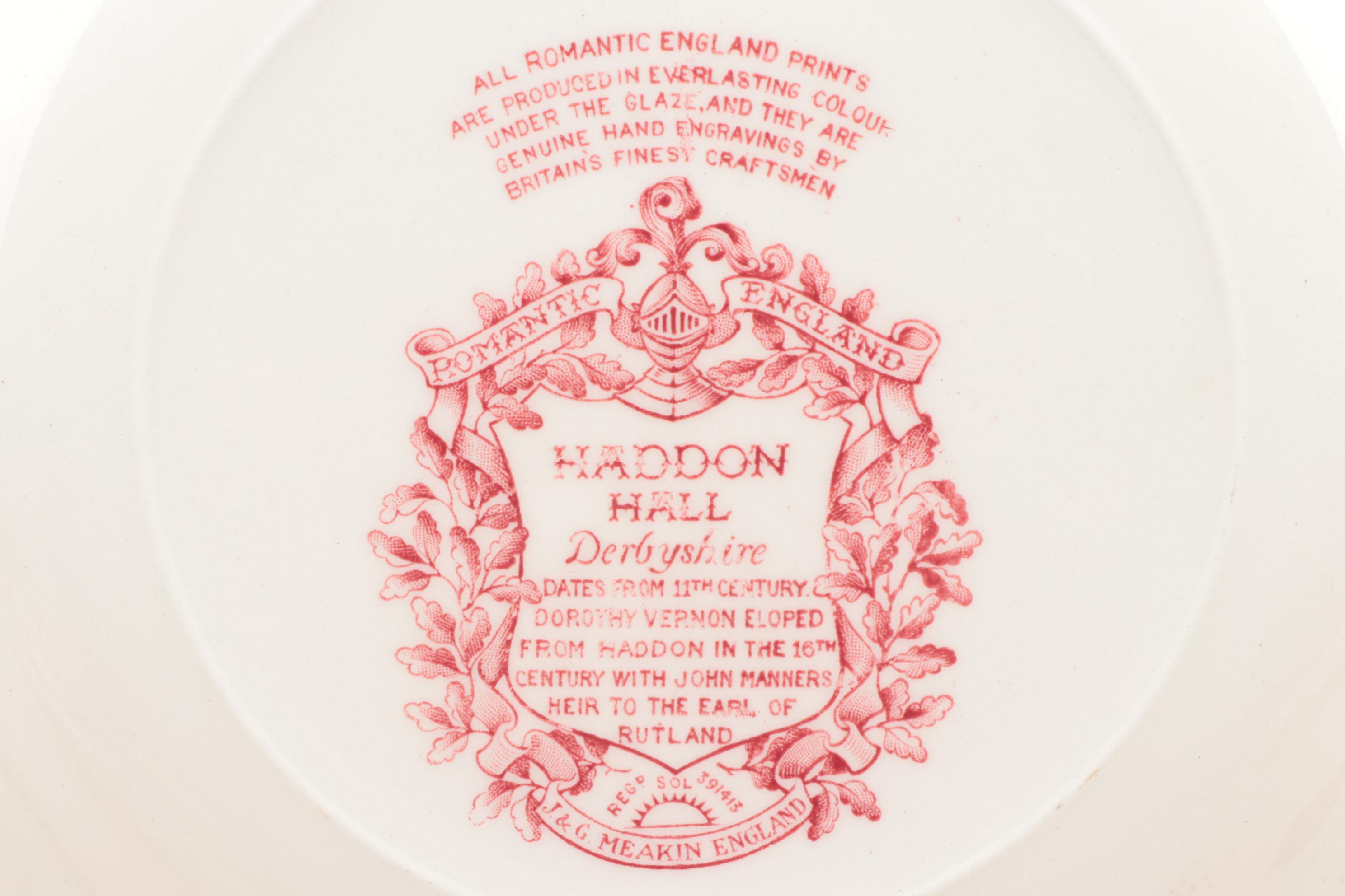 J & G Meakin "Romantic England Red" Dinnerware