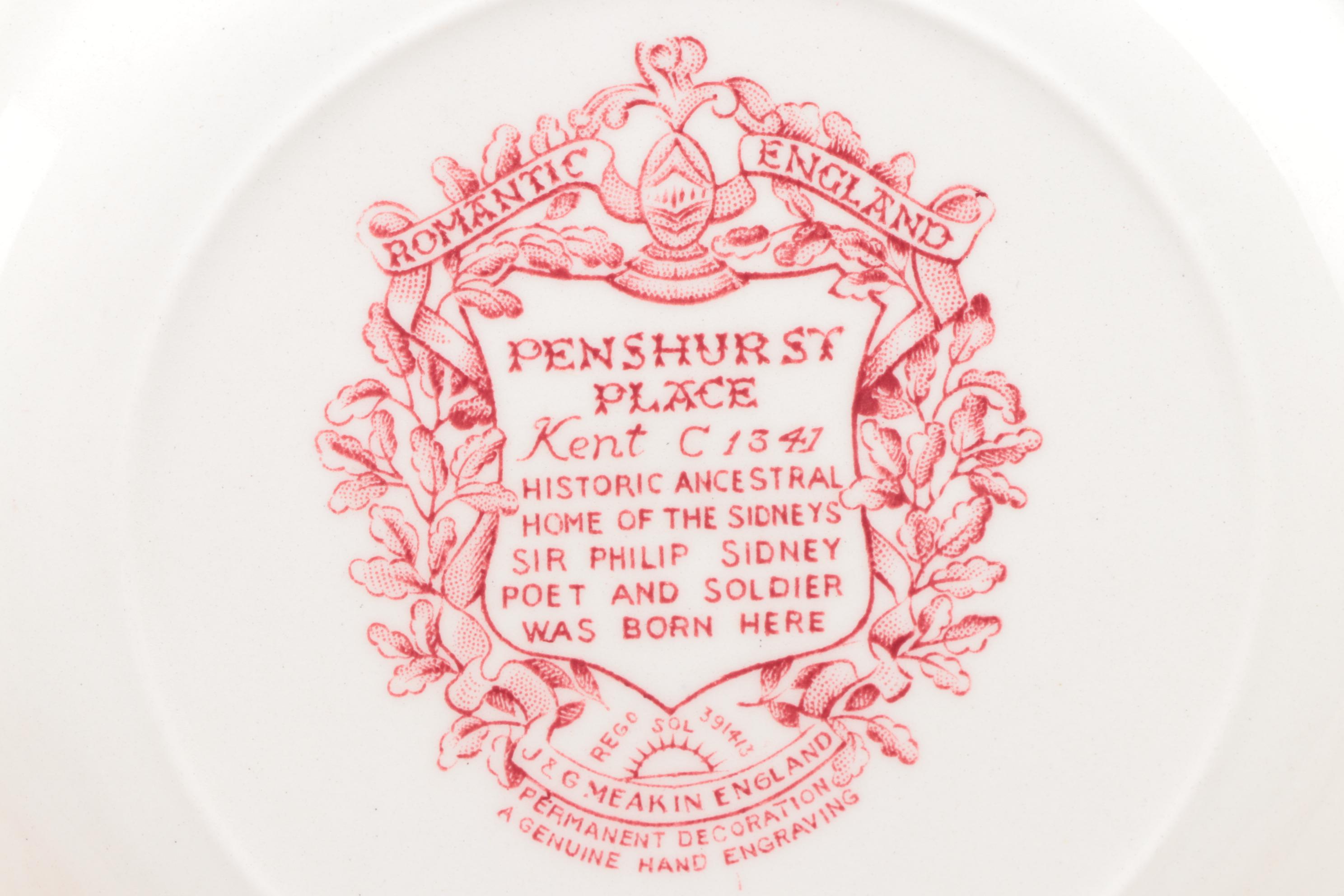 J & G Meakin "Romantic England Red" Dinnerware