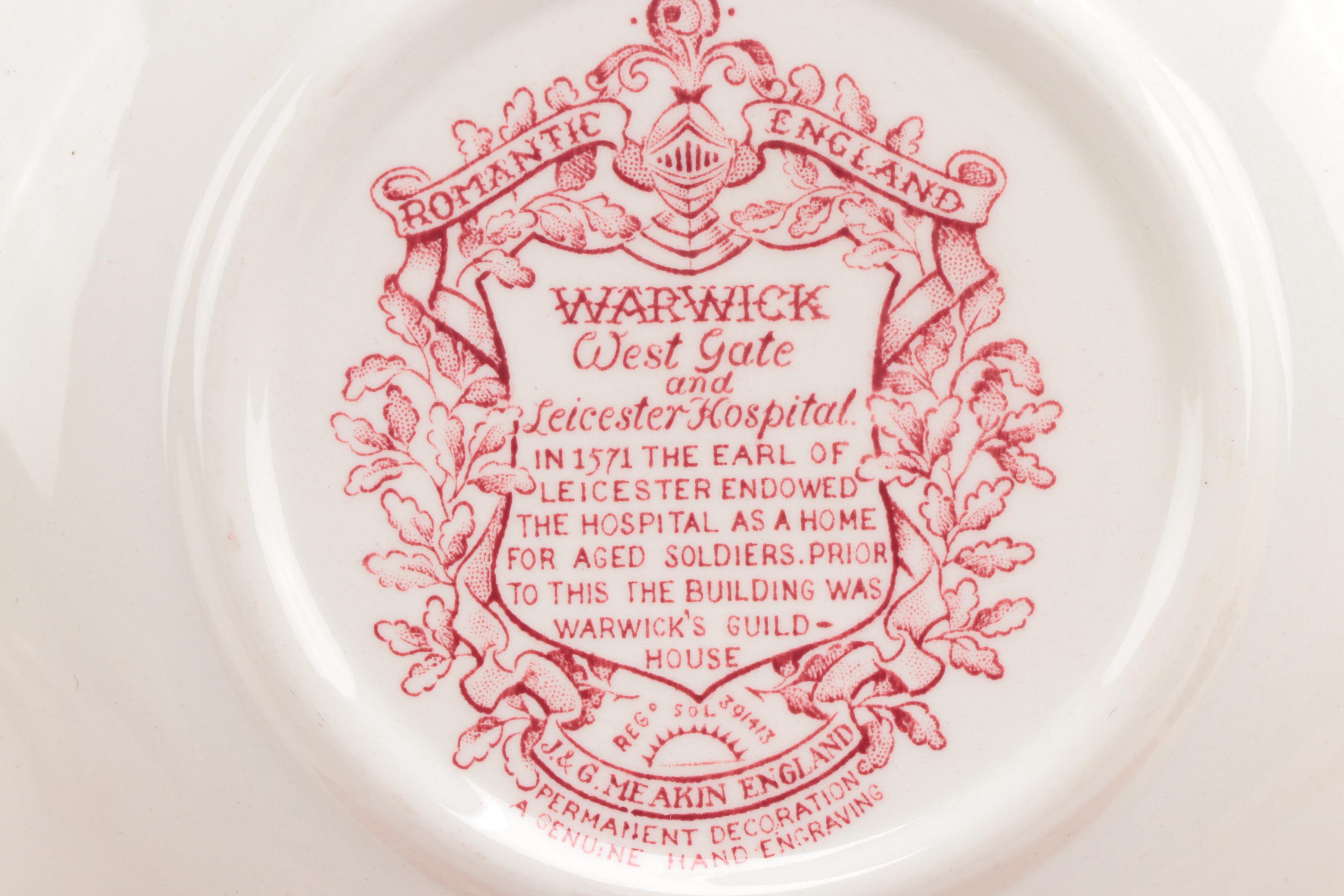 J & G Meakin "Romantic England Red" Dinnerware