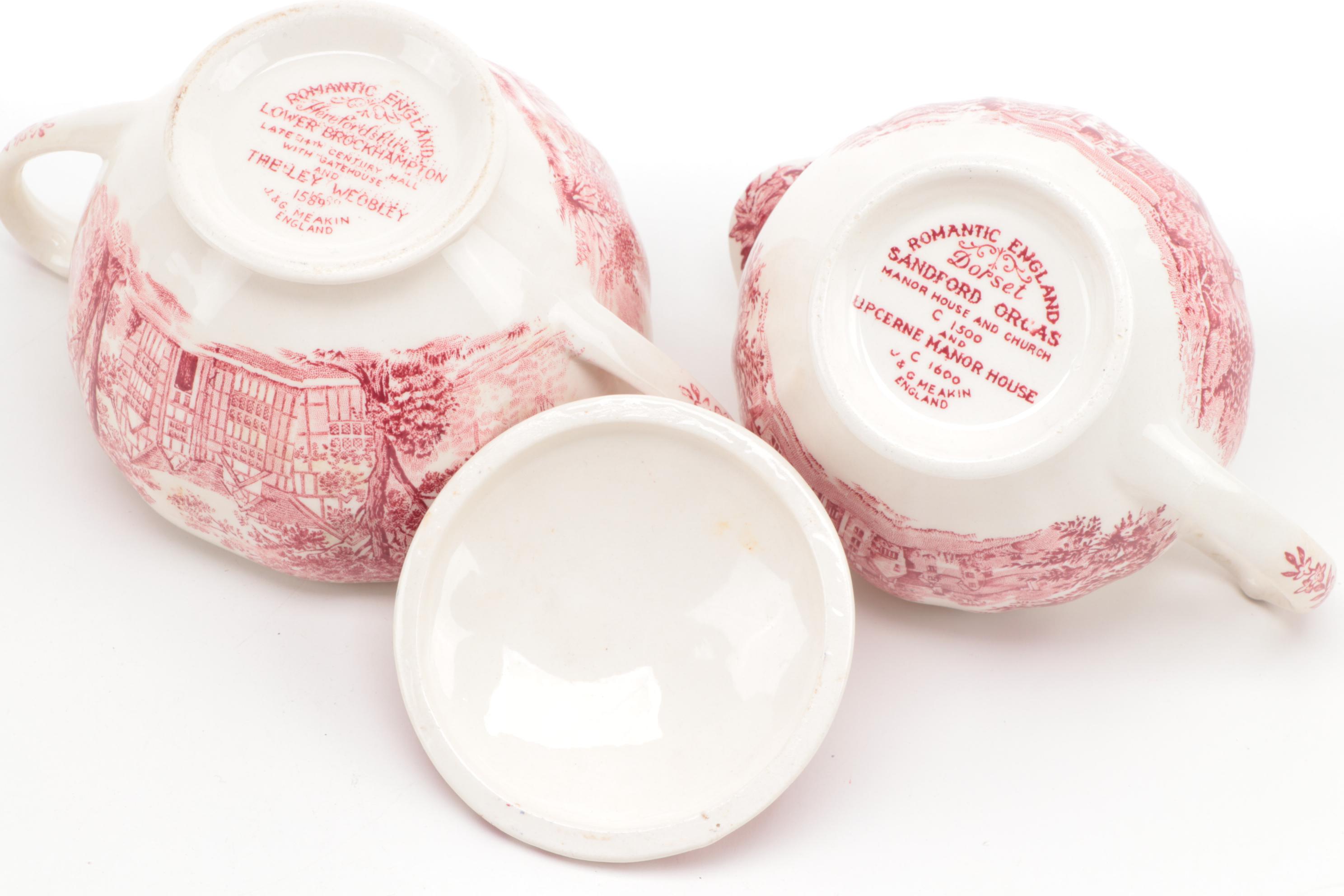 J & G Meakin "Romantic England Red" Dinnerware