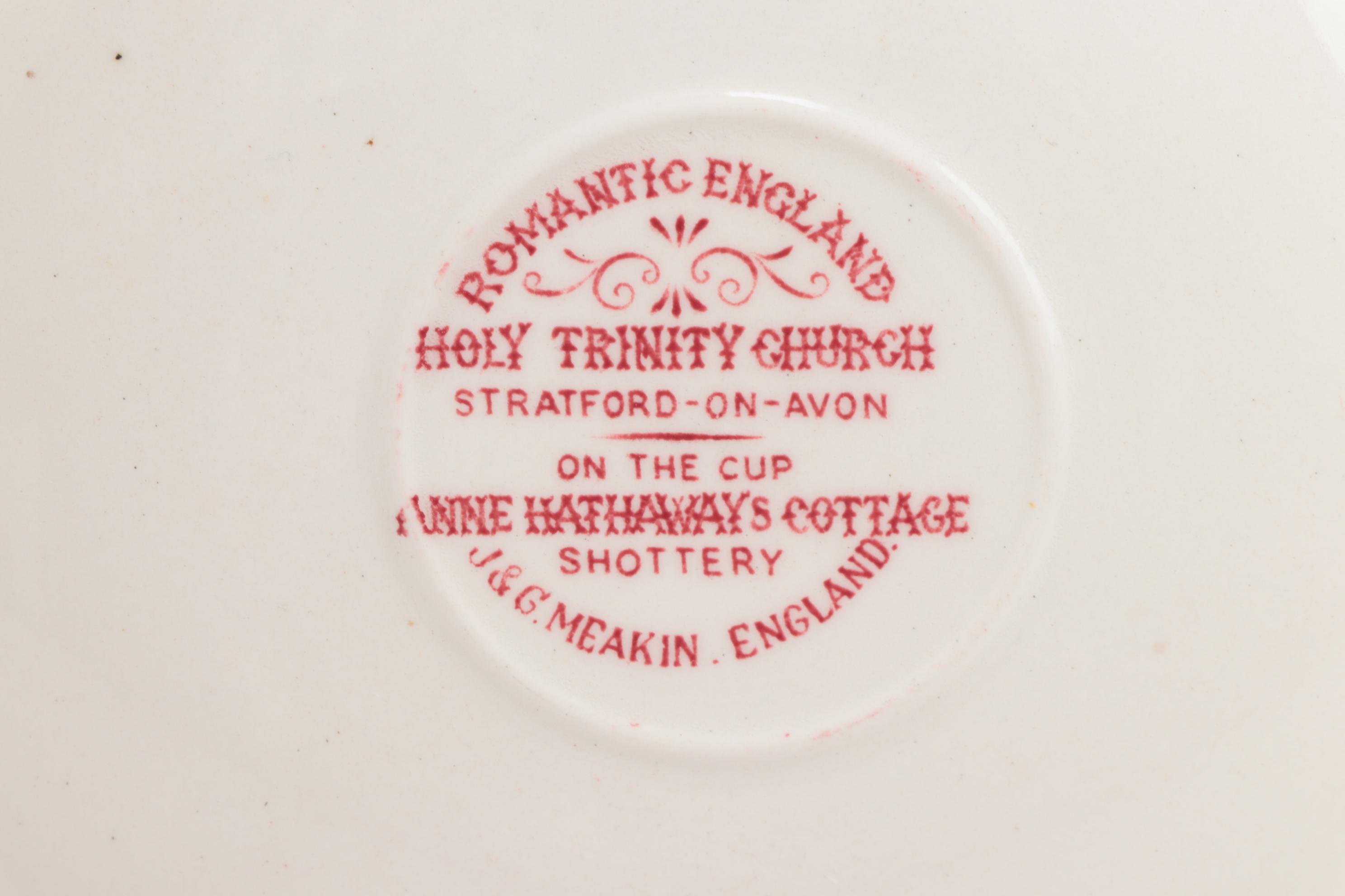 J & G Meakin "Romantic England Red" Dinnerware