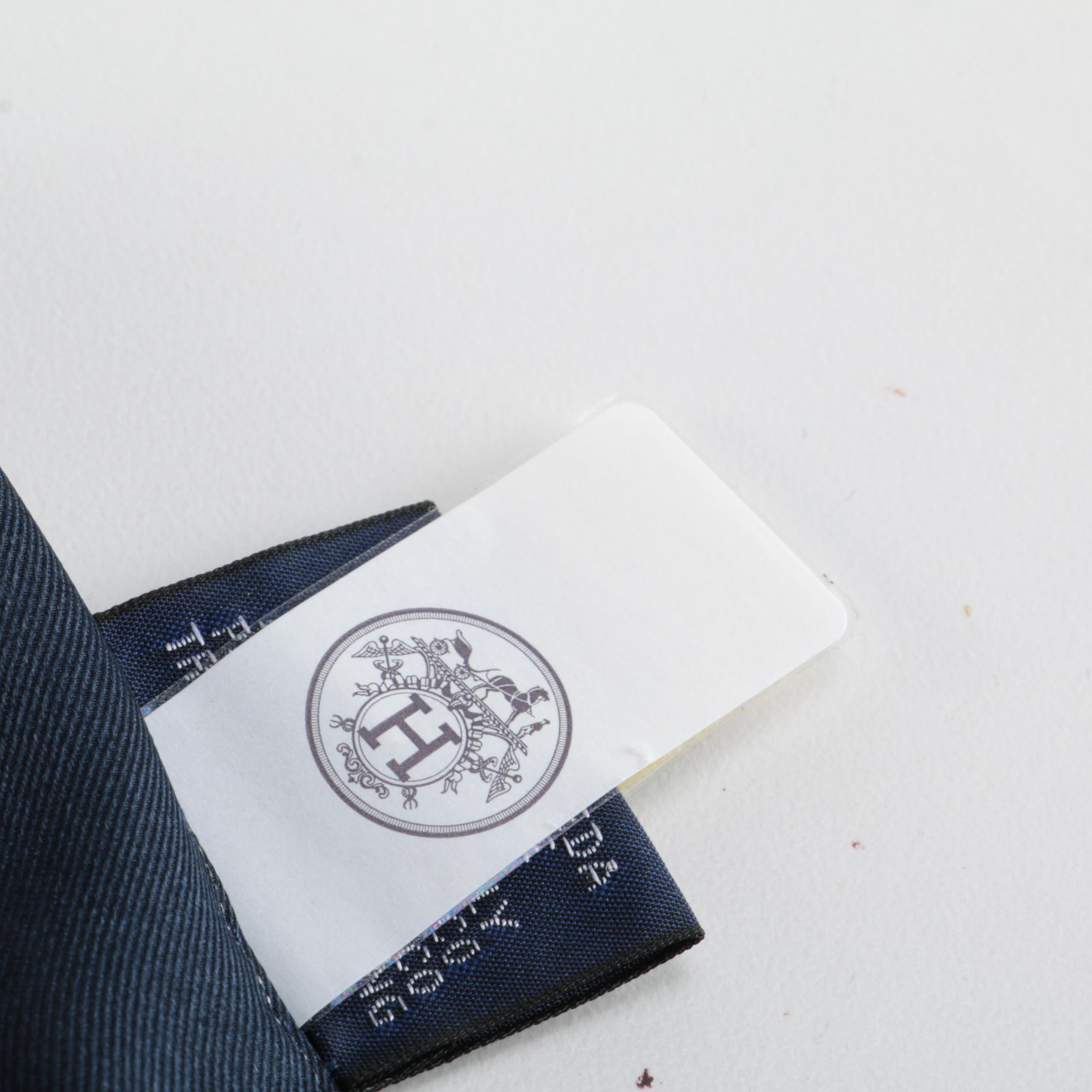 Hermès "Harnais de Cabriolet" Pochette 45 Silk Pocket Square