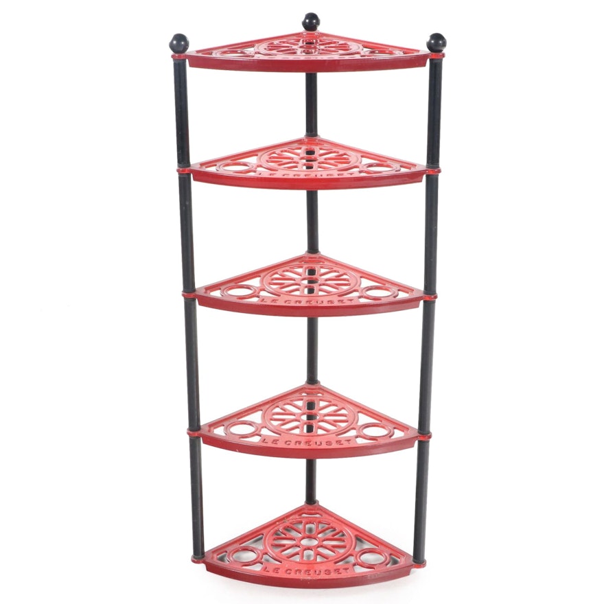 Le Creuset Enameled Cast Iron Corner Standing Pot Rack