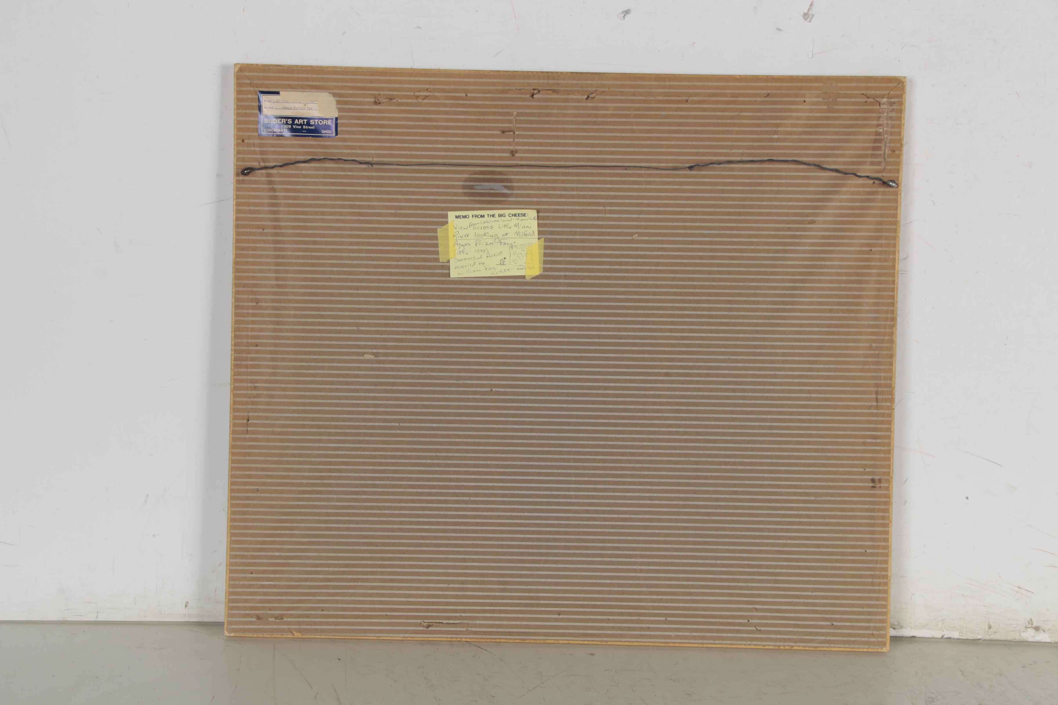 Agnes Prizer Fay Landscape Watercolor Painting "Little Miami, Winter"