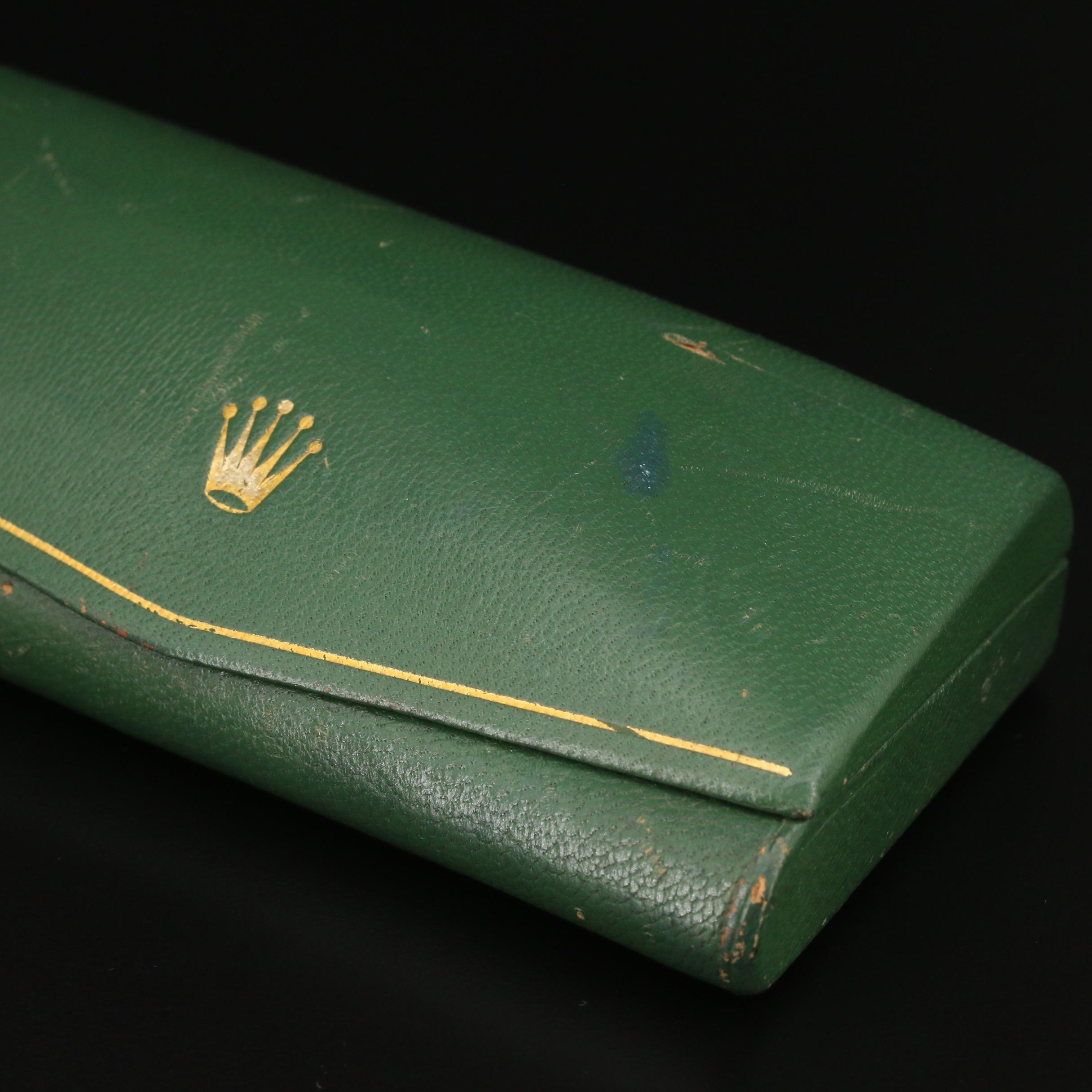 Vintage Rolex Green Leather Ladies Watch Case