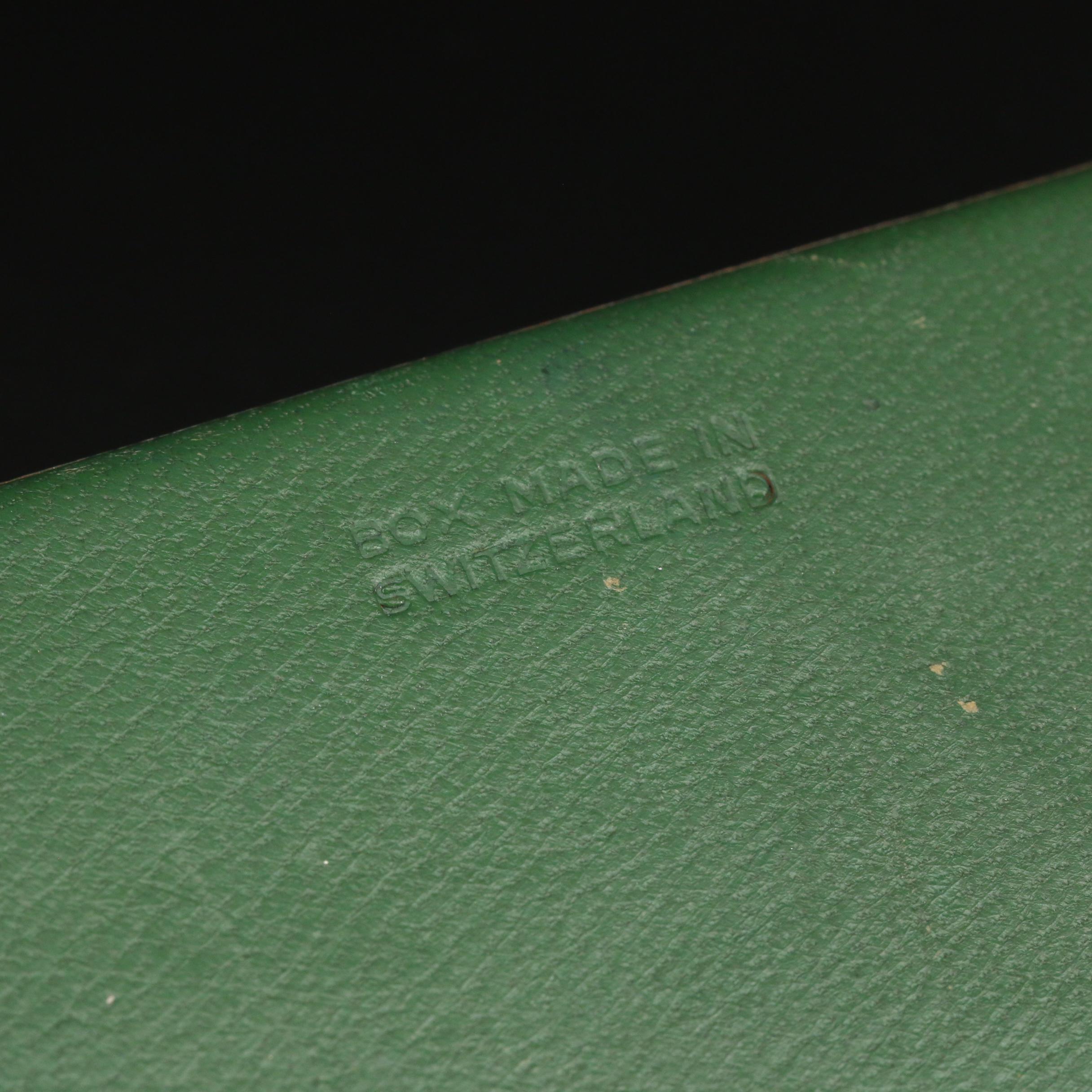 Vintage Rolex Green Leather Ladies Watch Case