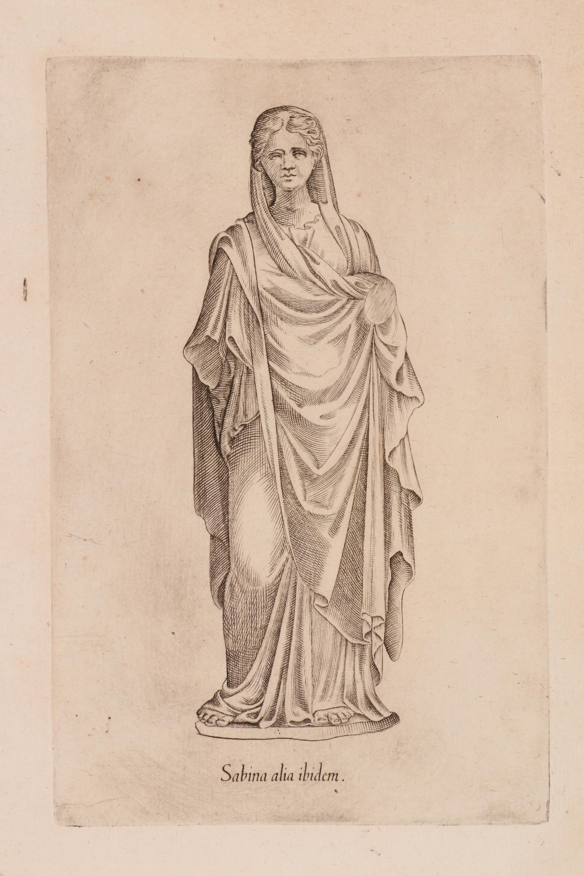 Girolamo Porro Restrike Engravings of Statues in Rome, 18th Century