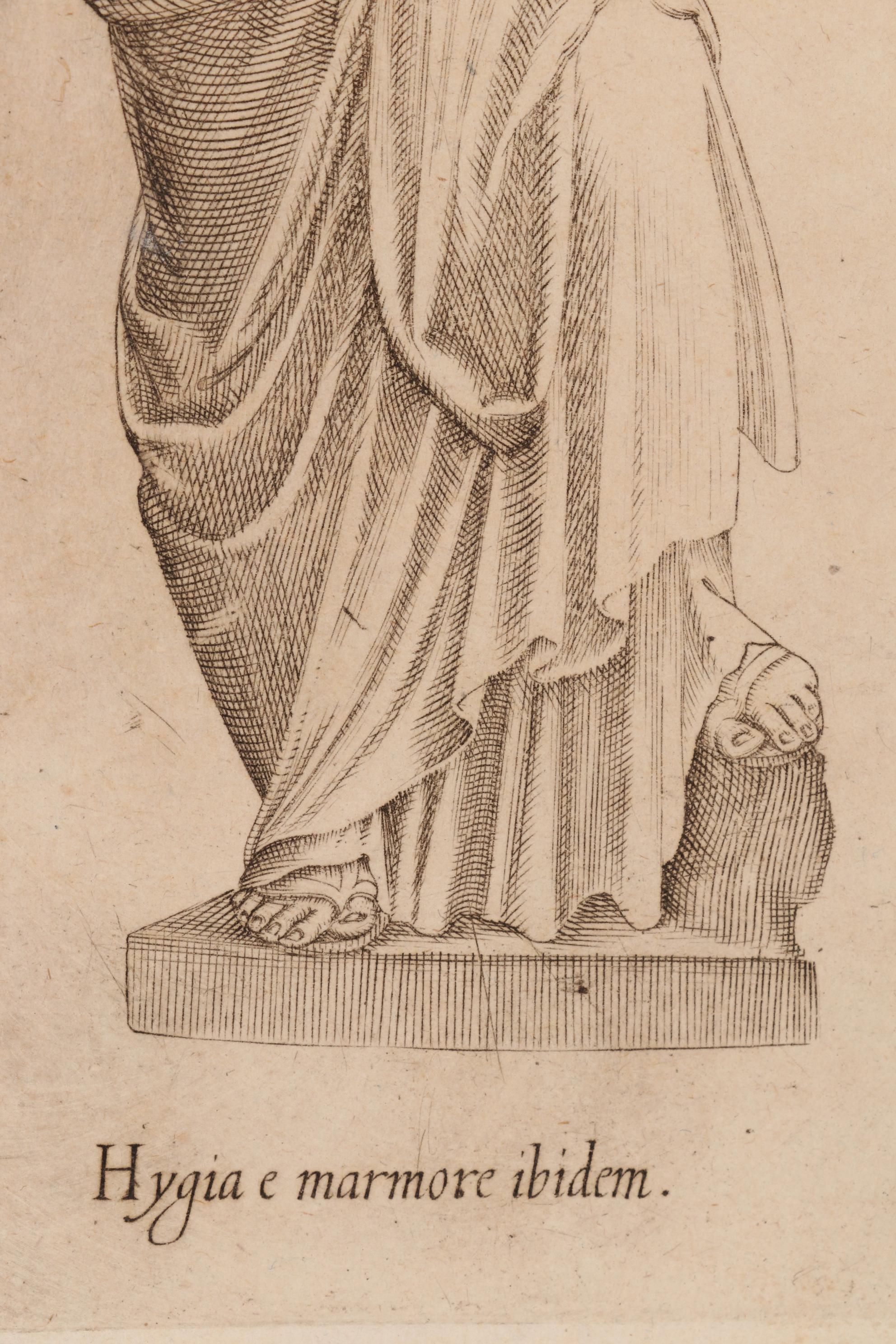 Girolamo Porro Restrike Engravings of Statues in Rome, 18th Century