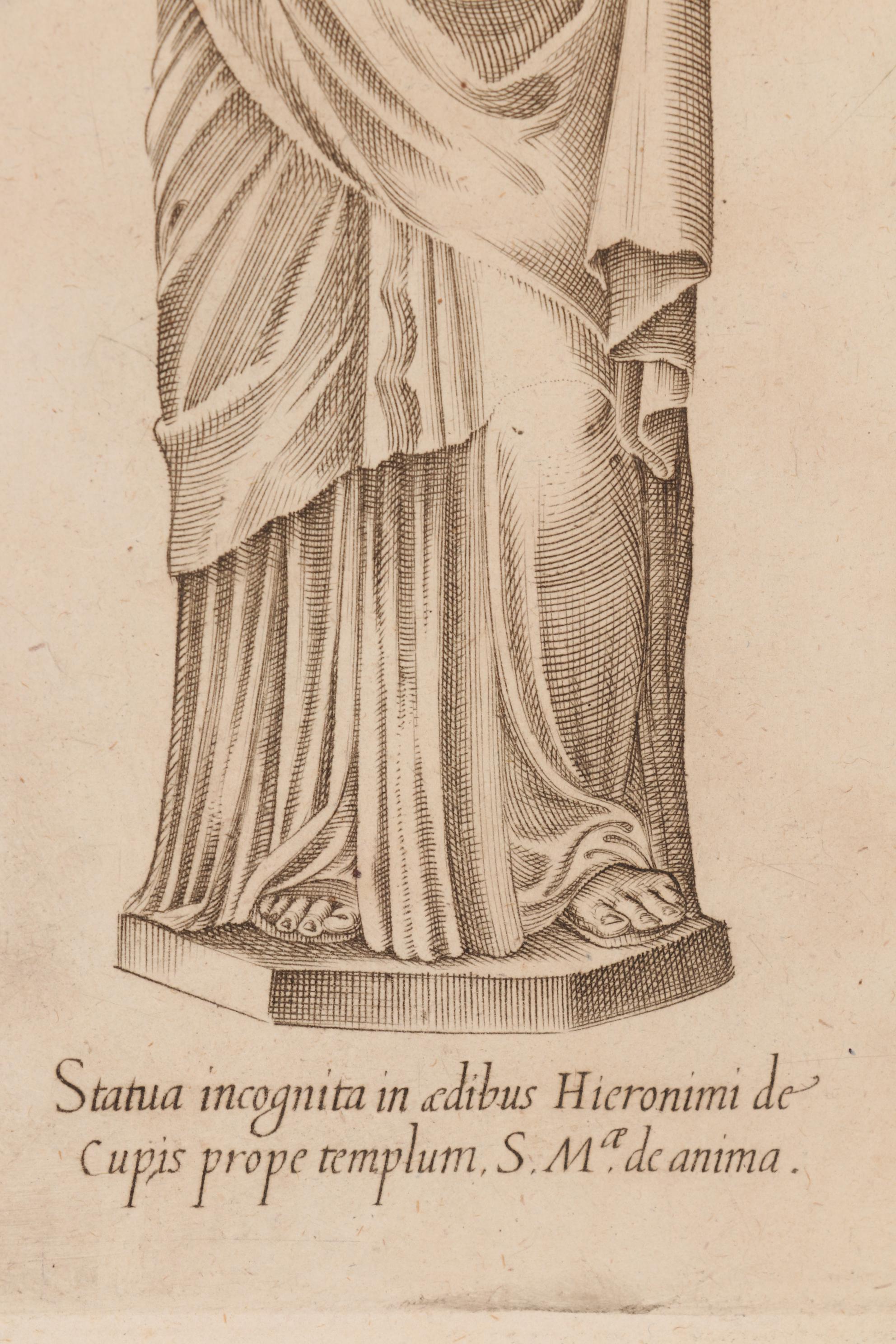 Girolamo Porro Restrike Engravings of Statues in Rome, 18th Century