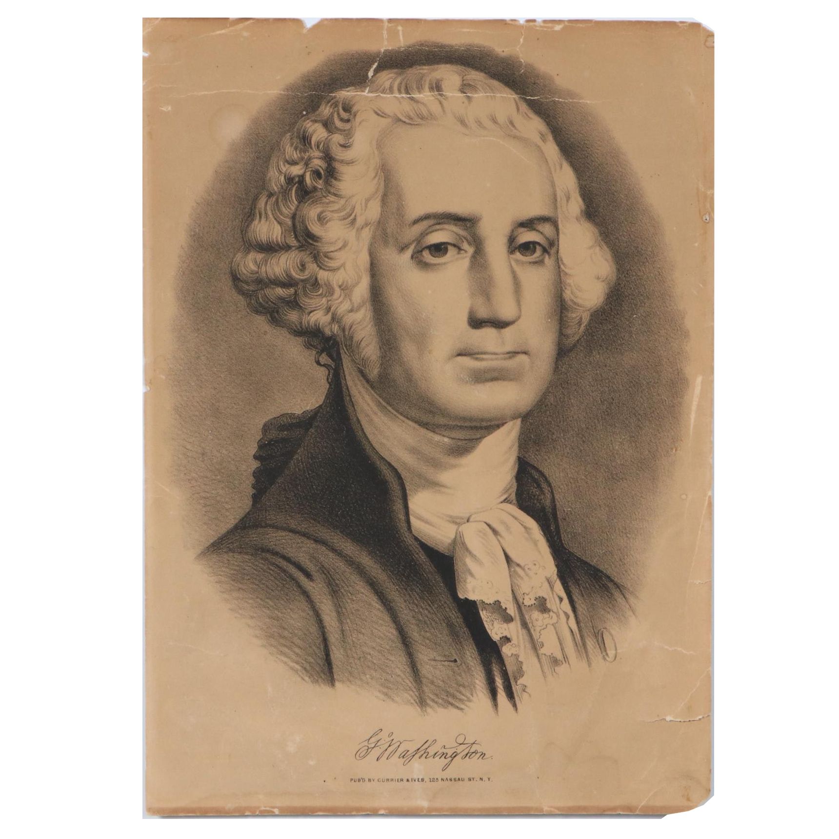 Currier & Ives Lithograph "George Washington," 19th Century