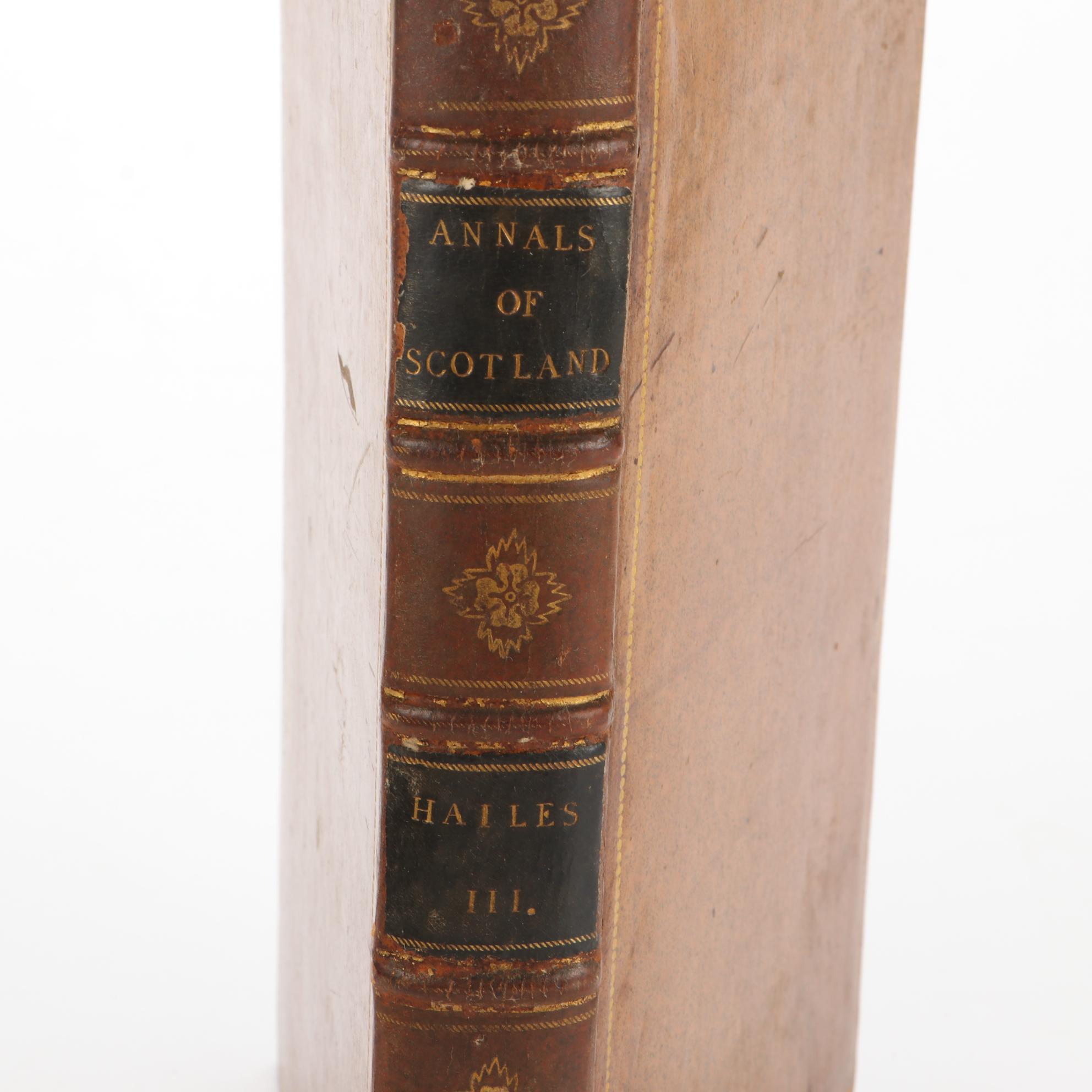 Complete "Annals of Scotland" Three-Volume Set by David Dalrymple, 1797