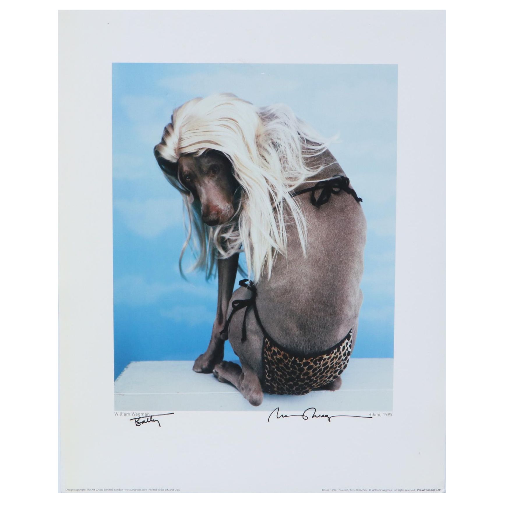 William Wegman Digital Print "Bikini," 1999