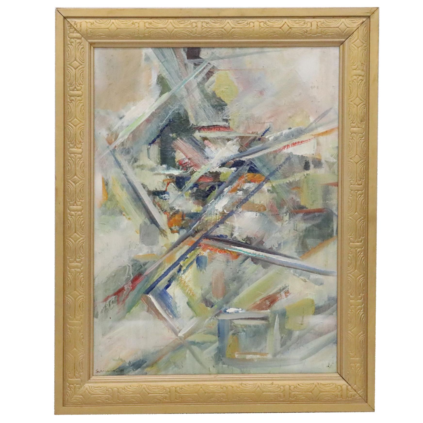 Sueo Serisawa Abstract Oil Painting, circa 1953