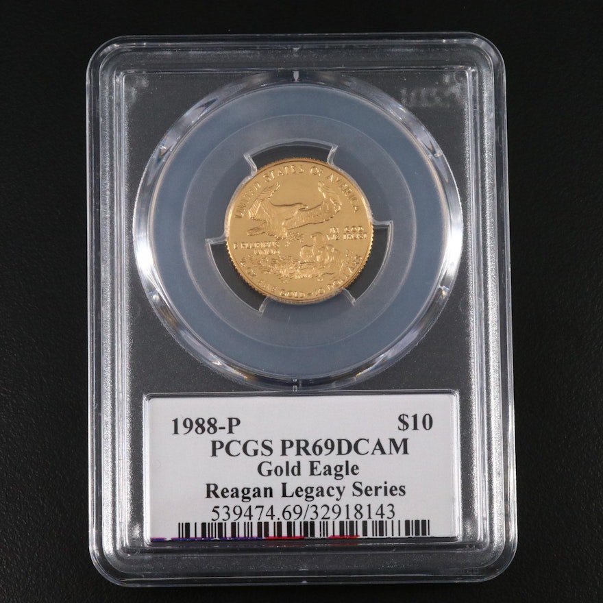 PCGS Graded PR69DCAM 1988-P $10 Gold Eagle Proof Coin