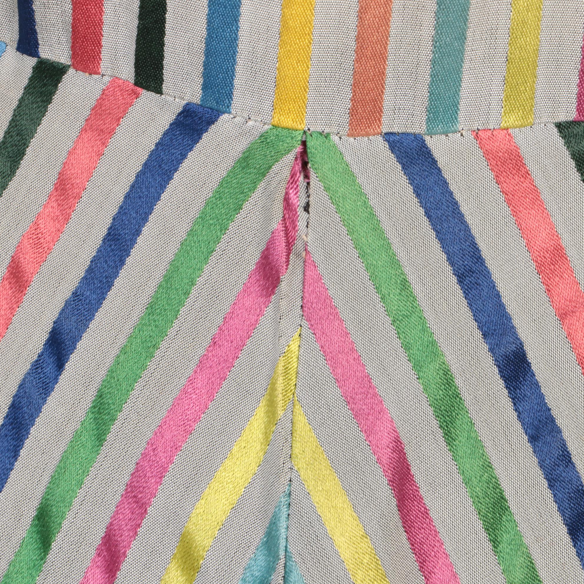 Styled by Dorian Striped Dressing Gown with Black Velvet Lapel