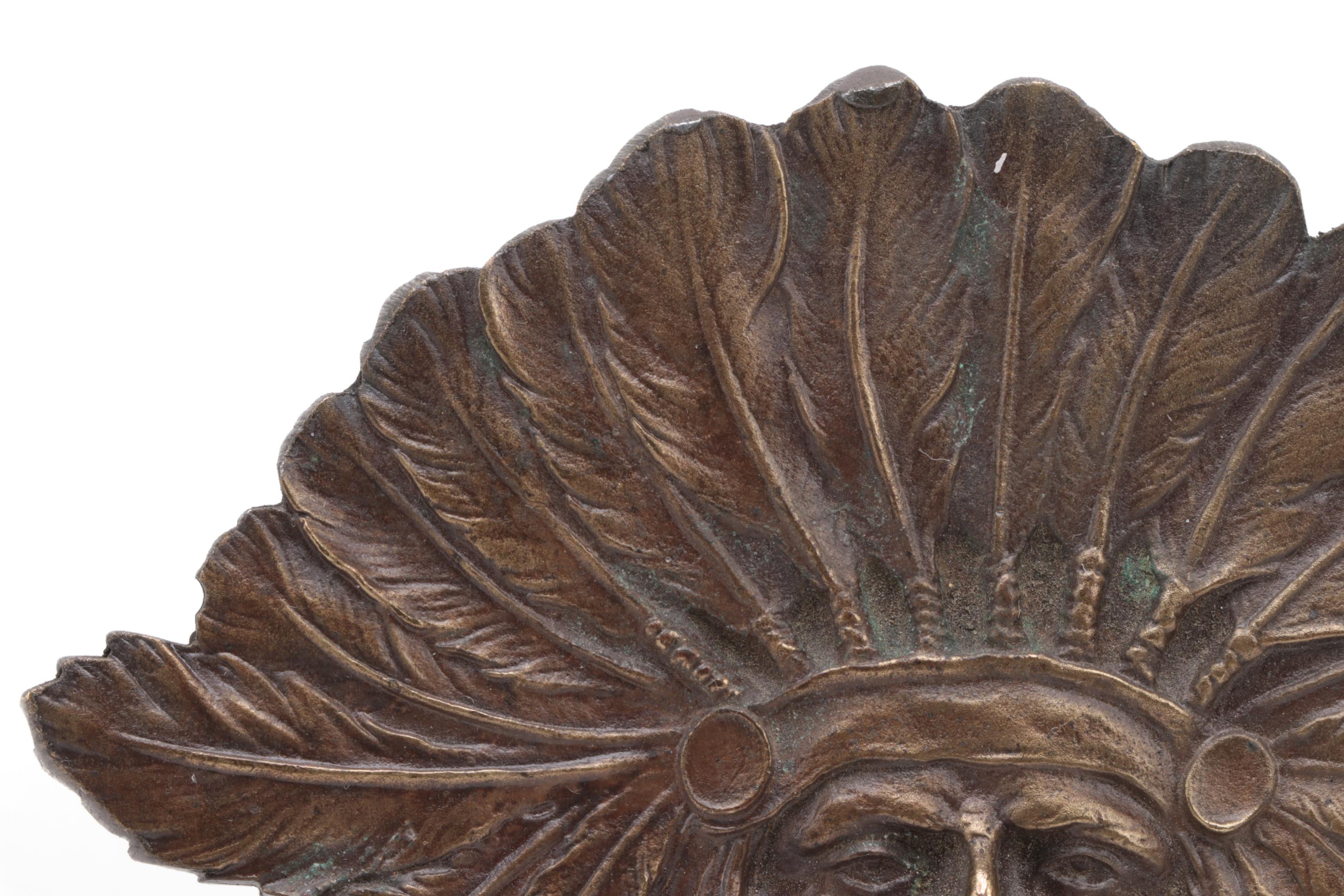 Bergamot Brass Works Cast Metal Native American Motif Belt Buckle