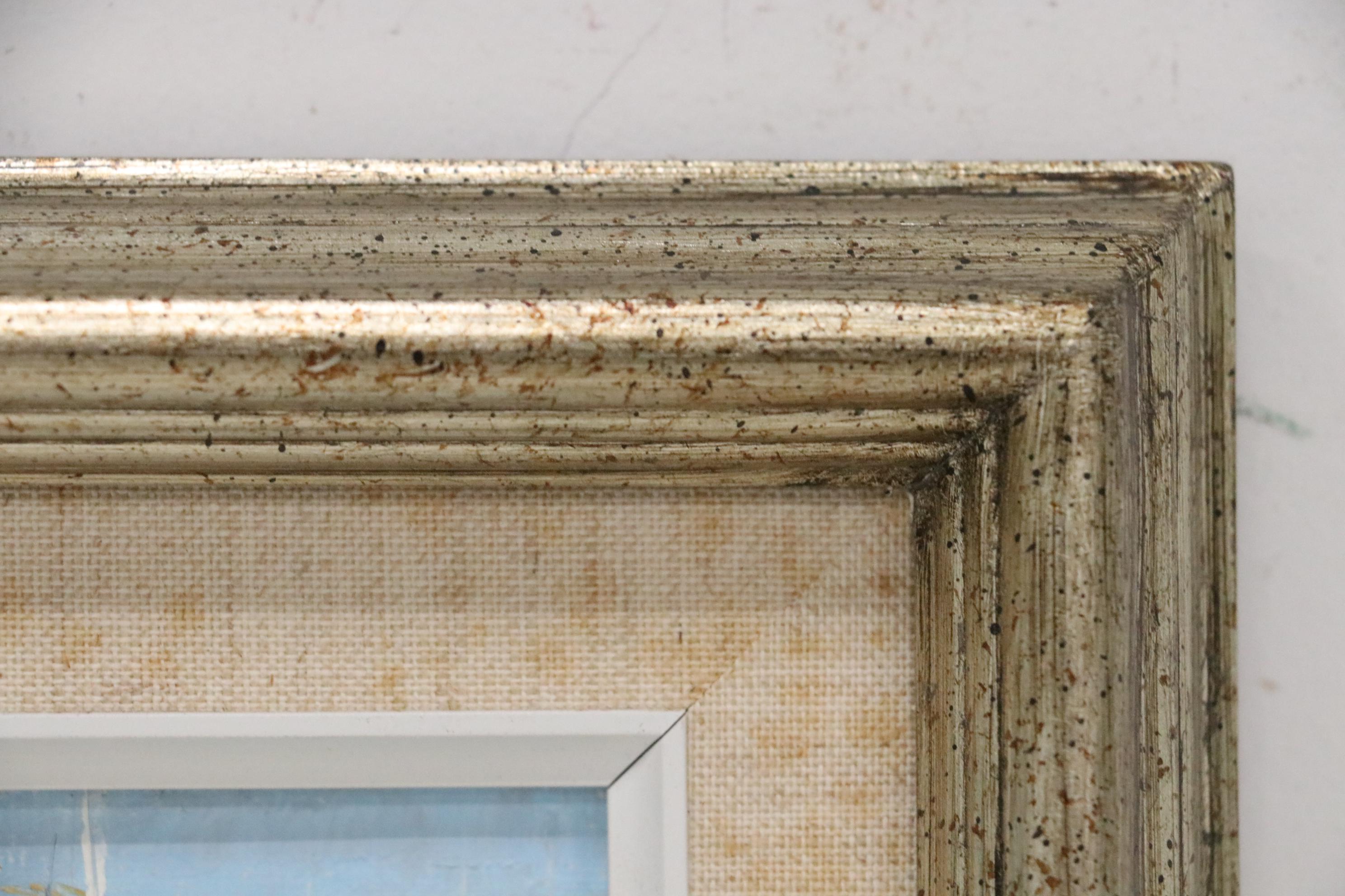 Niki Snyder Oil Painting of Abstract Costal Scene, 1986