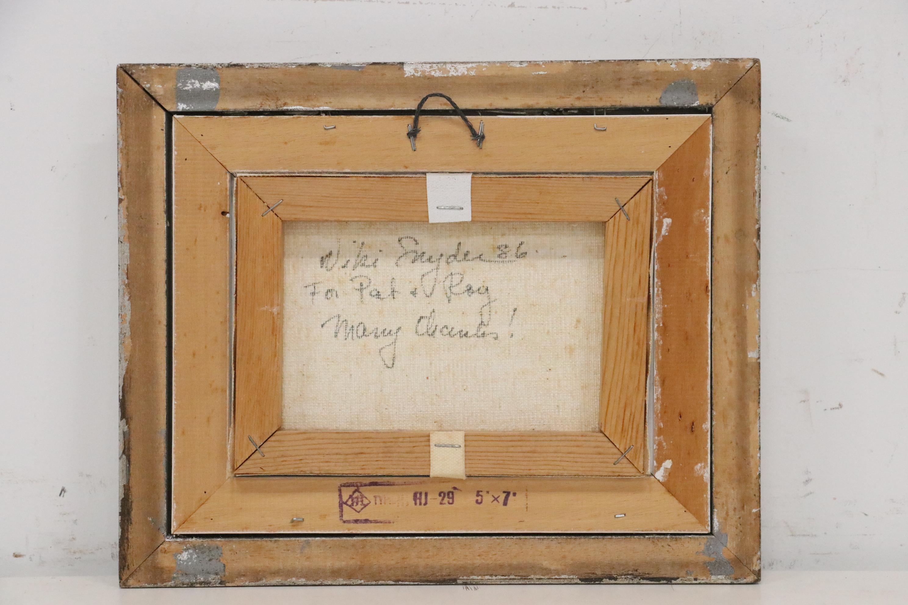 Niki Snyder Oil Painting of Abstract Costal Scene, 1986