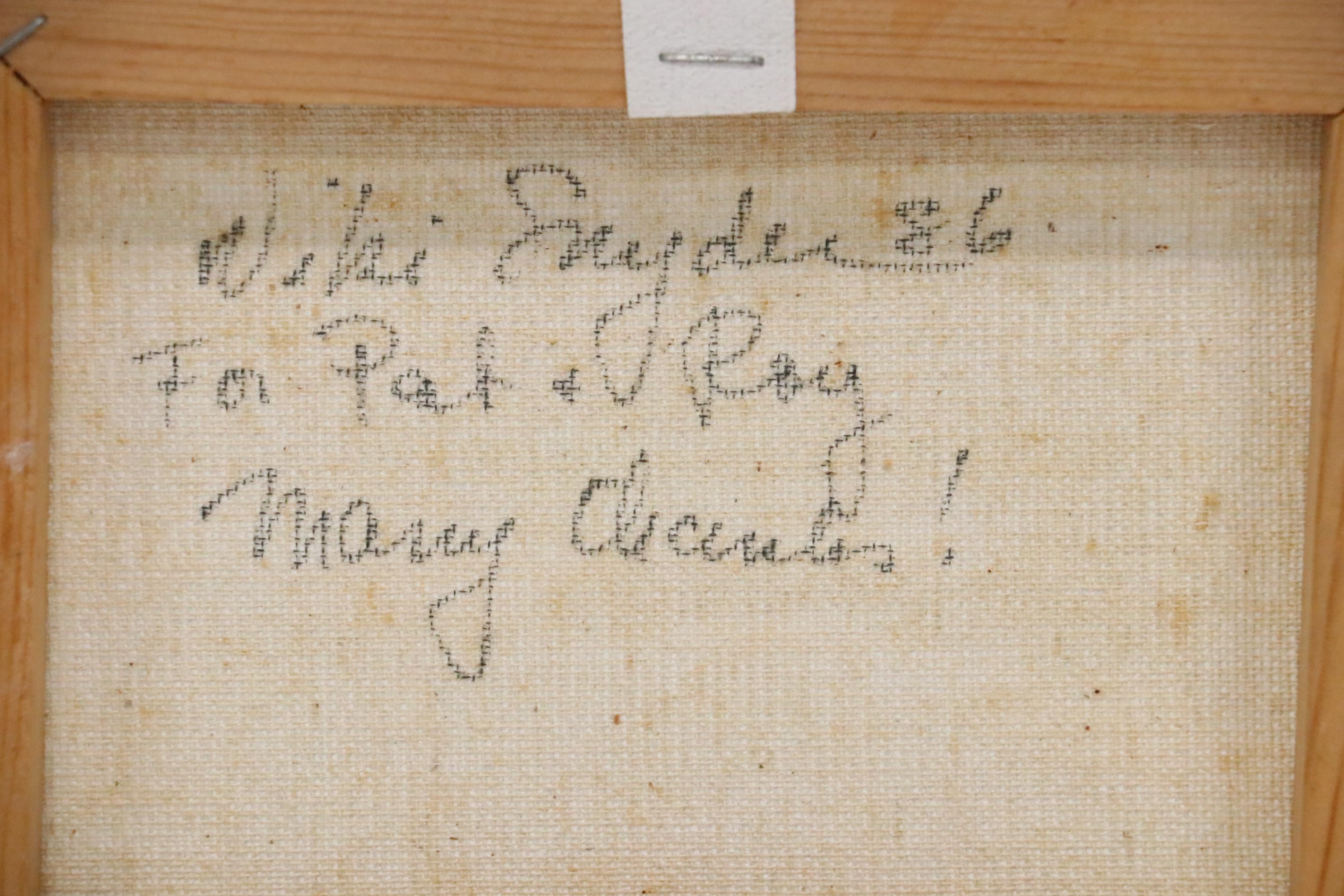 Niki Snyder Oil Painting of Abstract Costal Scene, 1986