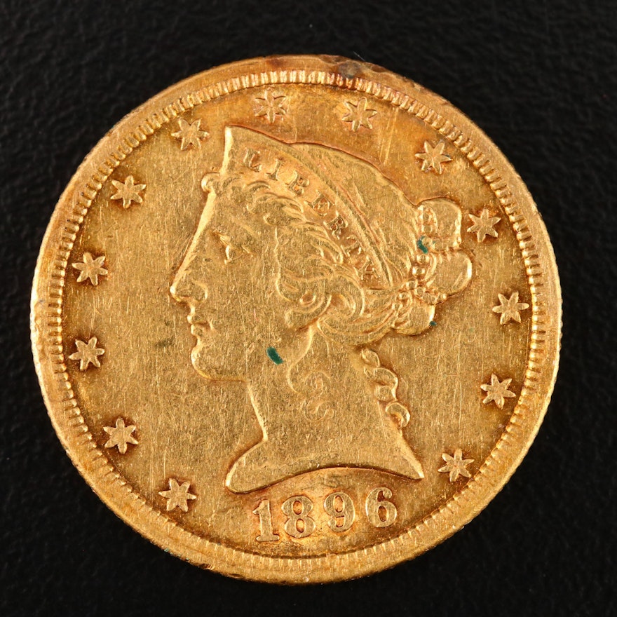 1896-S Liberty Head $5 Gold Half Eagle