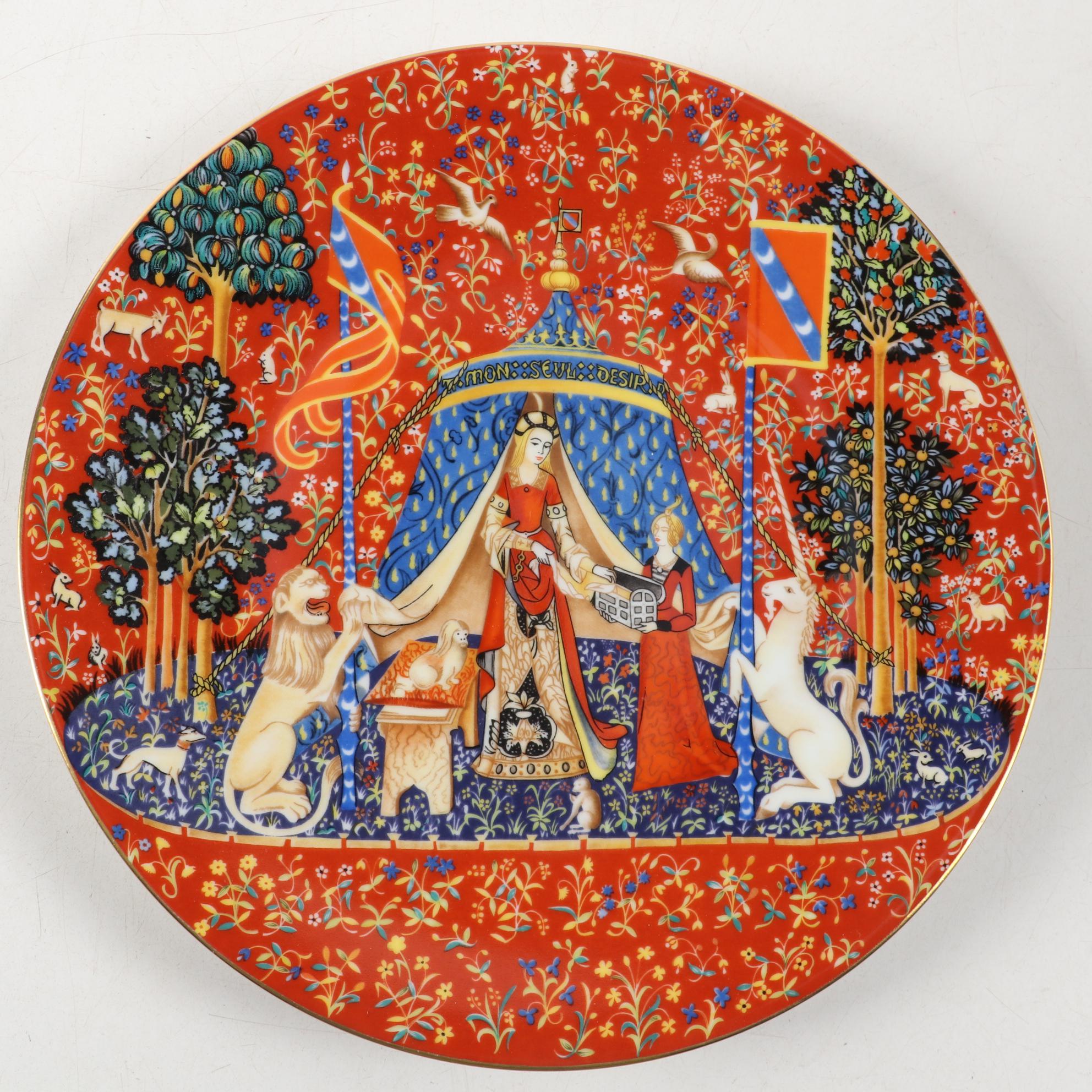 Haviland Limoges "La Dame a la Licorne" Decorative Unicorn Plates EBTH