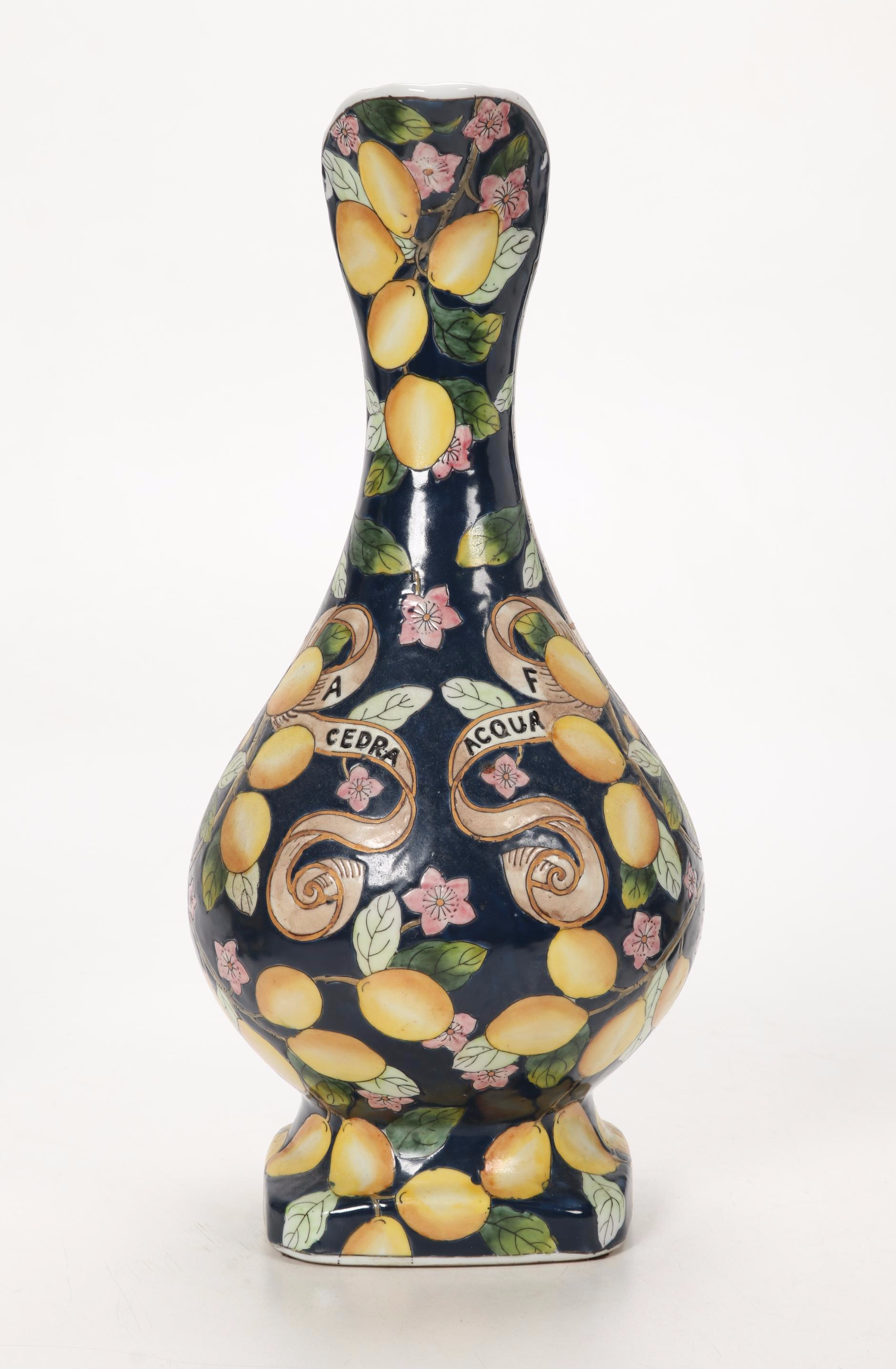 Italian Majolica Style Decorative Pottery Ewers and Covered Dish