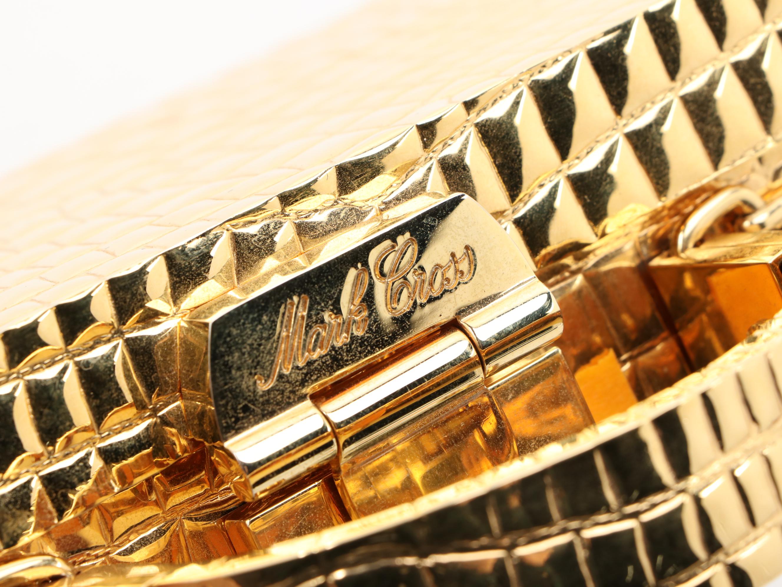 Mark Cross Mini Grace Two-Way Box Purse with Chain Link Strap