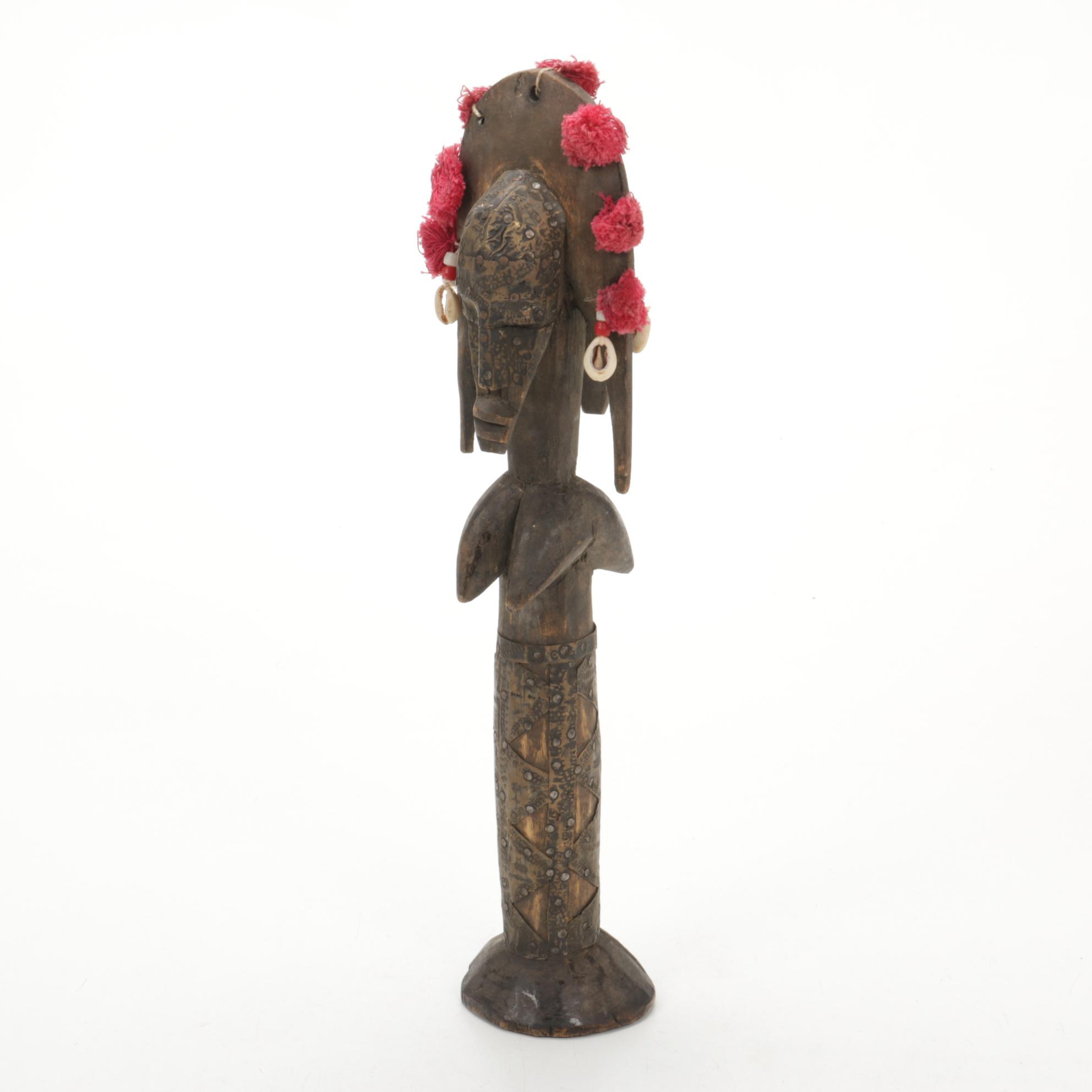Bamana "Merekun" Style Wooden Puppet Figure, Mali