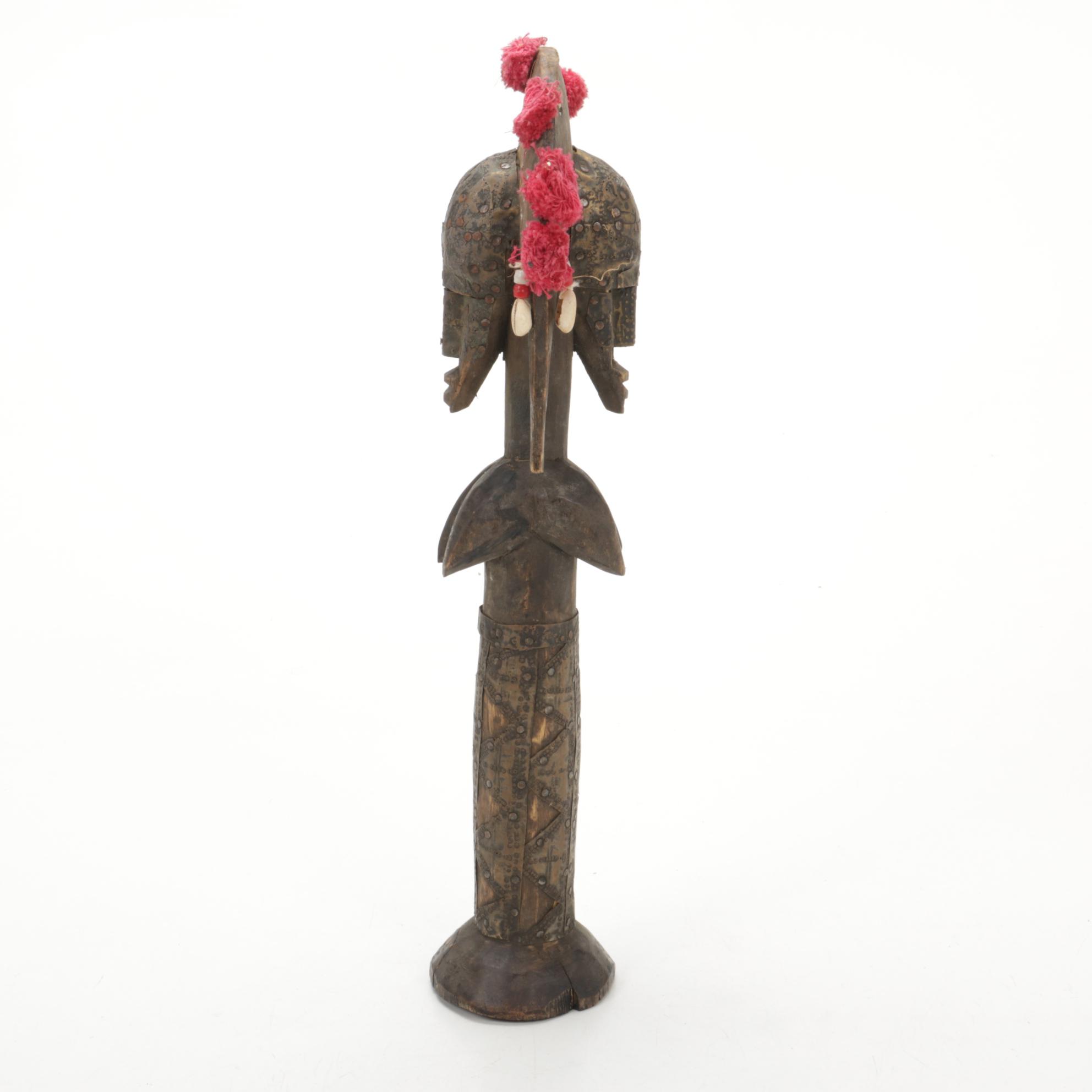 Bamana "Merekun" Style Wooden Puppet Figure, Mali