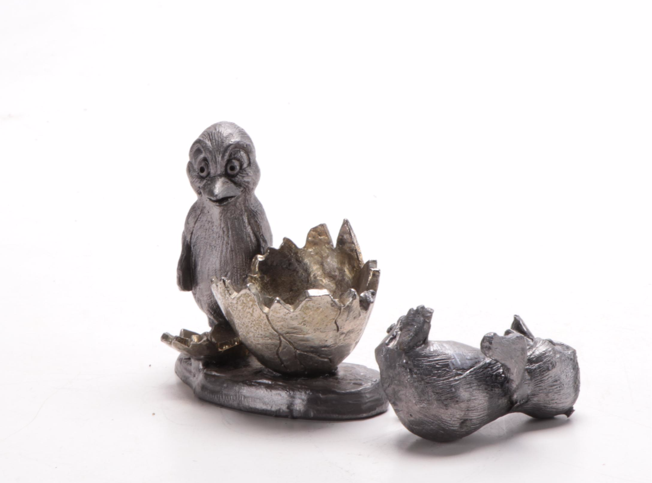 Michael Ricker "Heather & Heidi" Newborns Pewter Sculpture