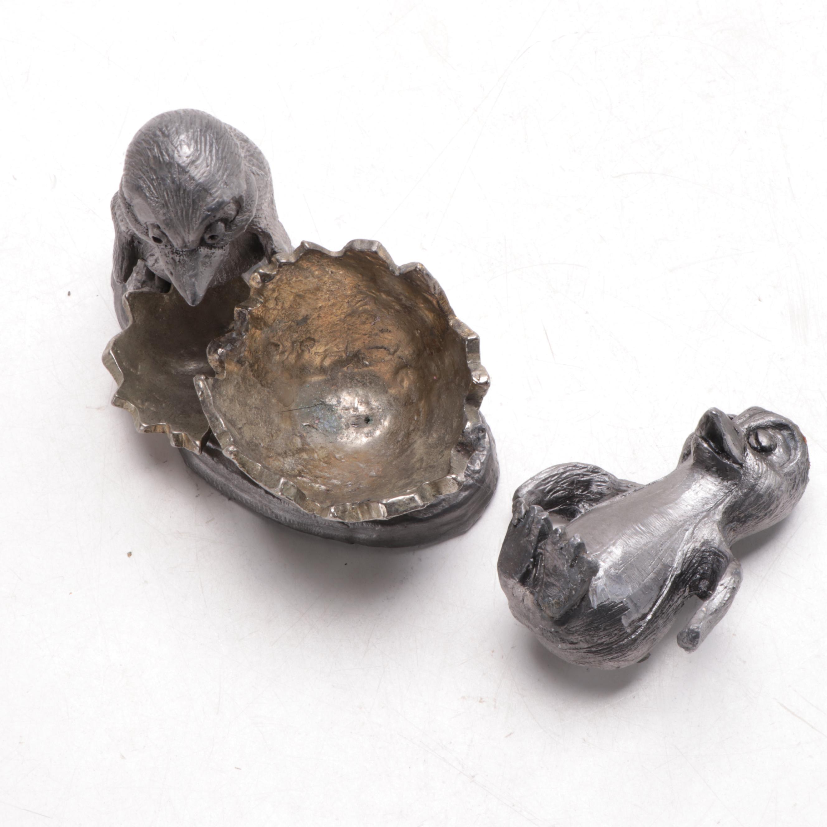 Michael Ricker "Heather & Heidi" Newborns Pewter Sculpture