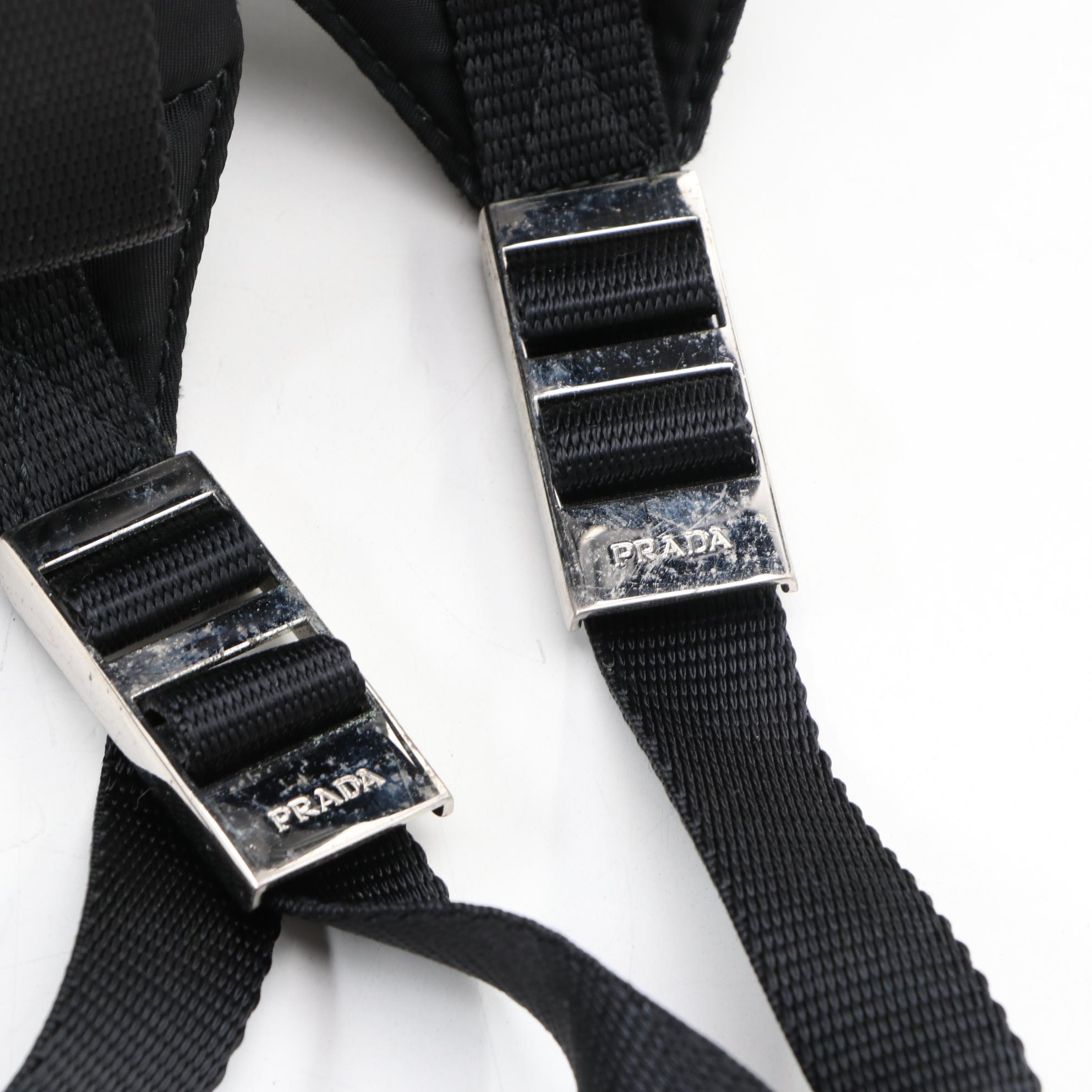 Prada Tessuto Drawstring Backpack in Black Nylon