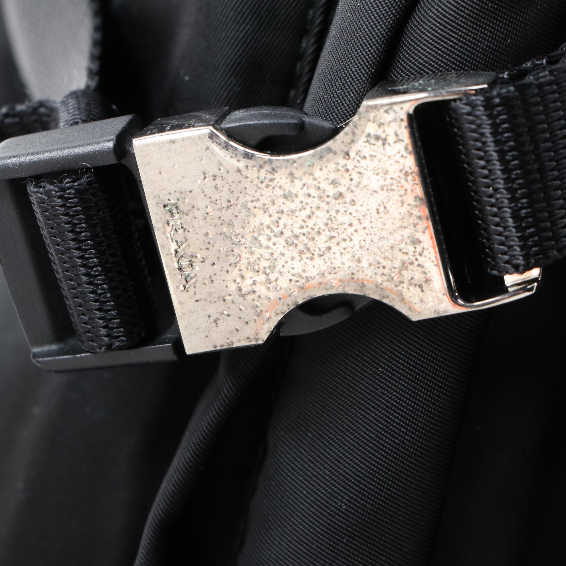 Prada Tessuto Drawstring Backpack in Black Nylon