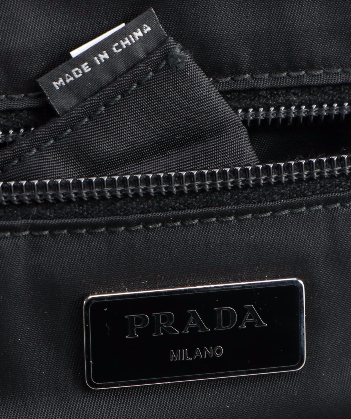 Prada Tessuto Drawstring Backpack in Black Nylon