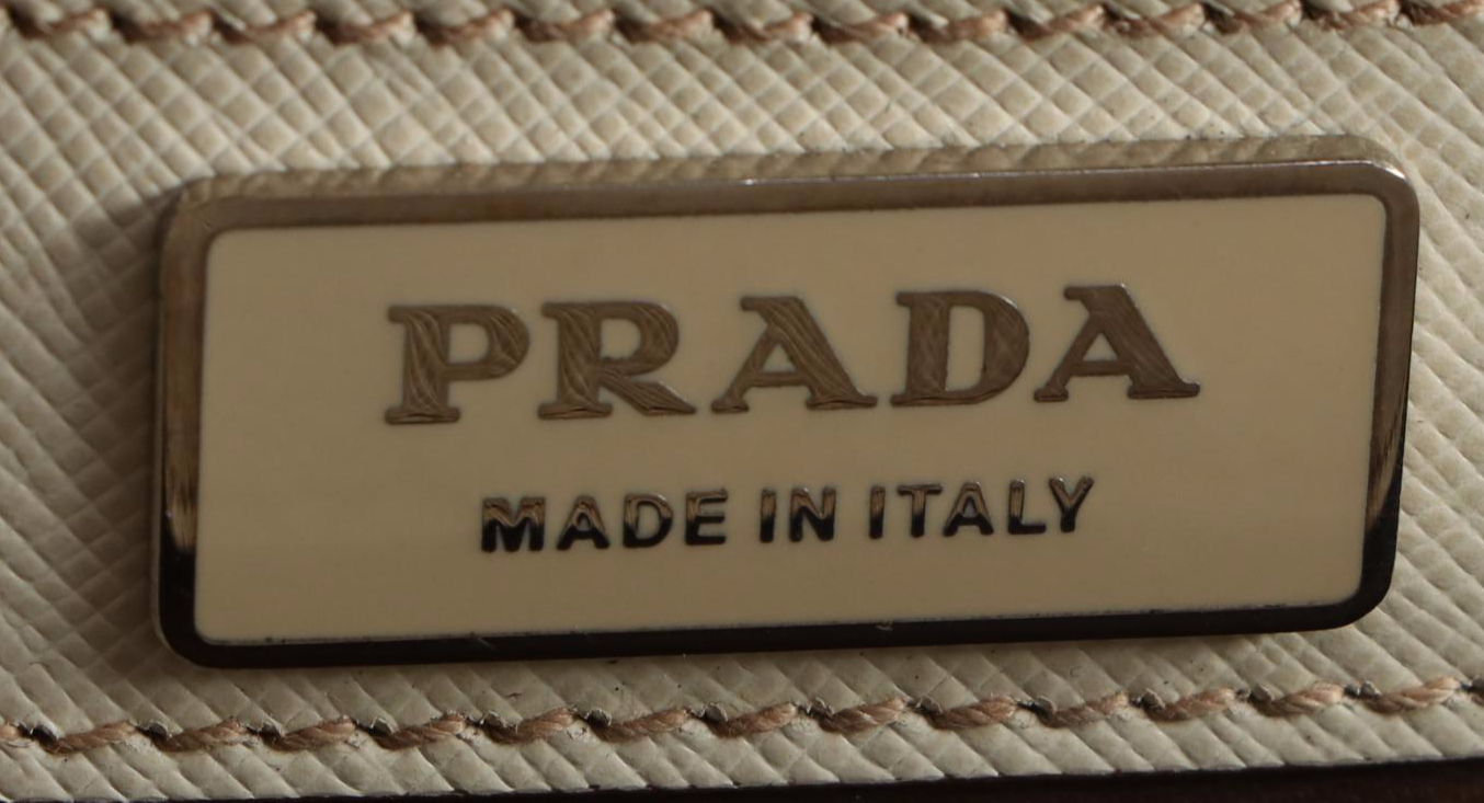Prada Dune Saffiano Leather Briefcase with Combination Lock