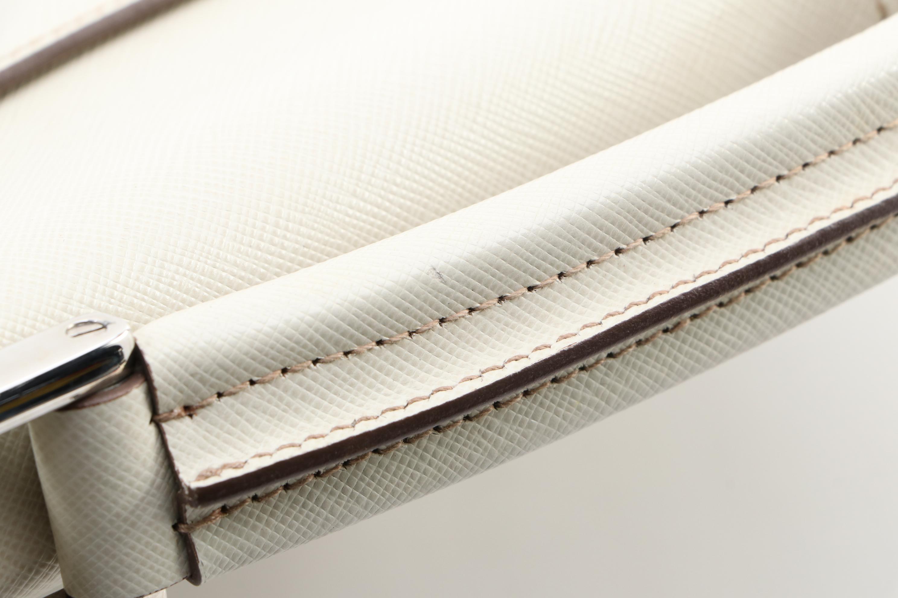 Prada Dune Saffiano Leather Briefcase with Combination Lock