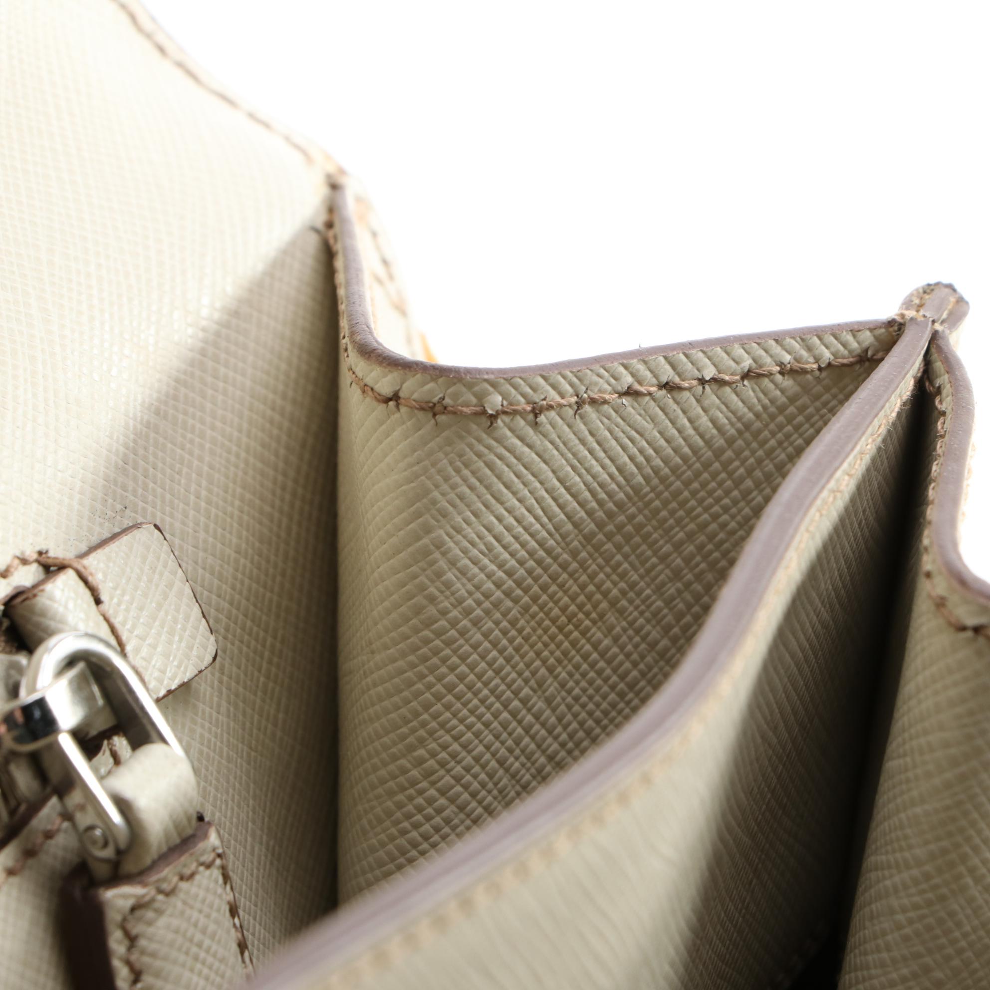 Prada Dune Saffiano Leather Briefcase with Combination Lock