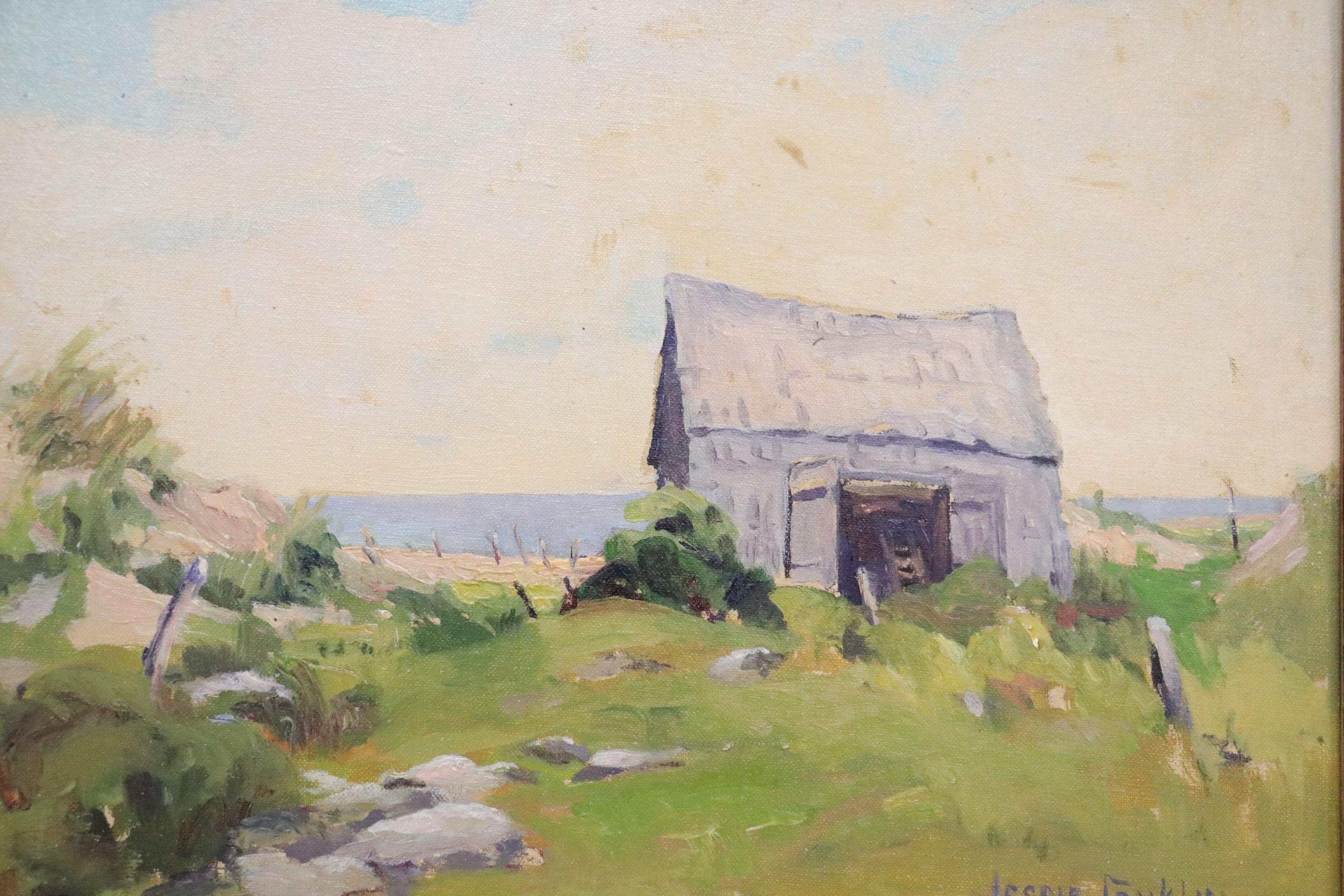 Jessie Conklin Coastal Landscape Oil Painting, Mid to Late 20th Century