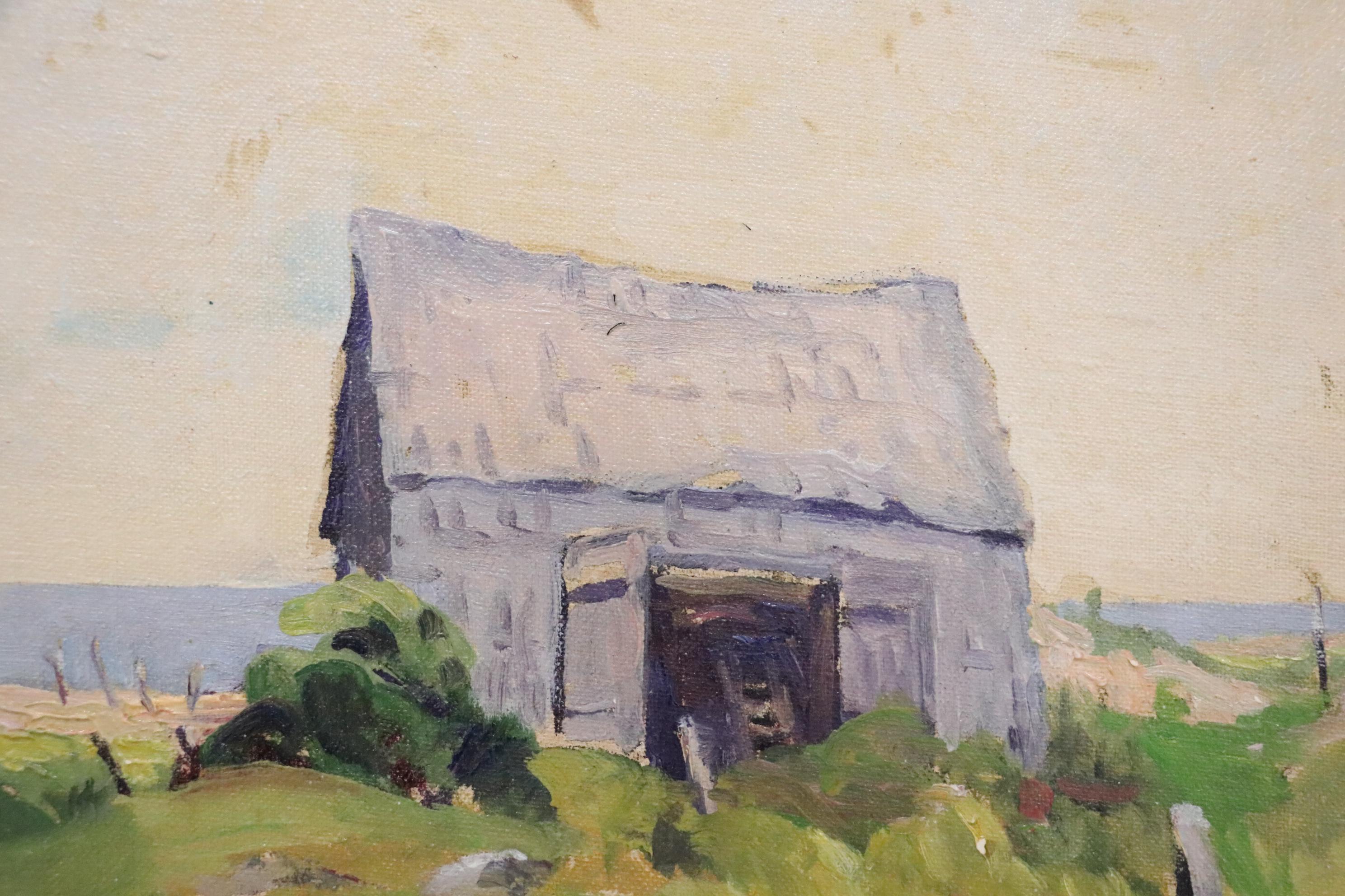 Jessie Conklin Coastal Landscape Oil Painting, Mid to Late 20th Century