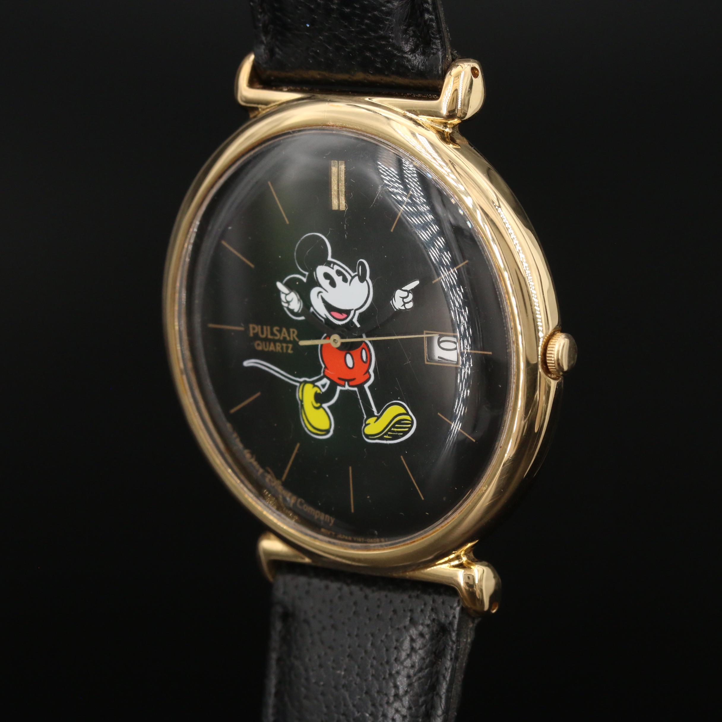 Pulsar for Walt Disney Mickey Mouse Gold Tone Watch
