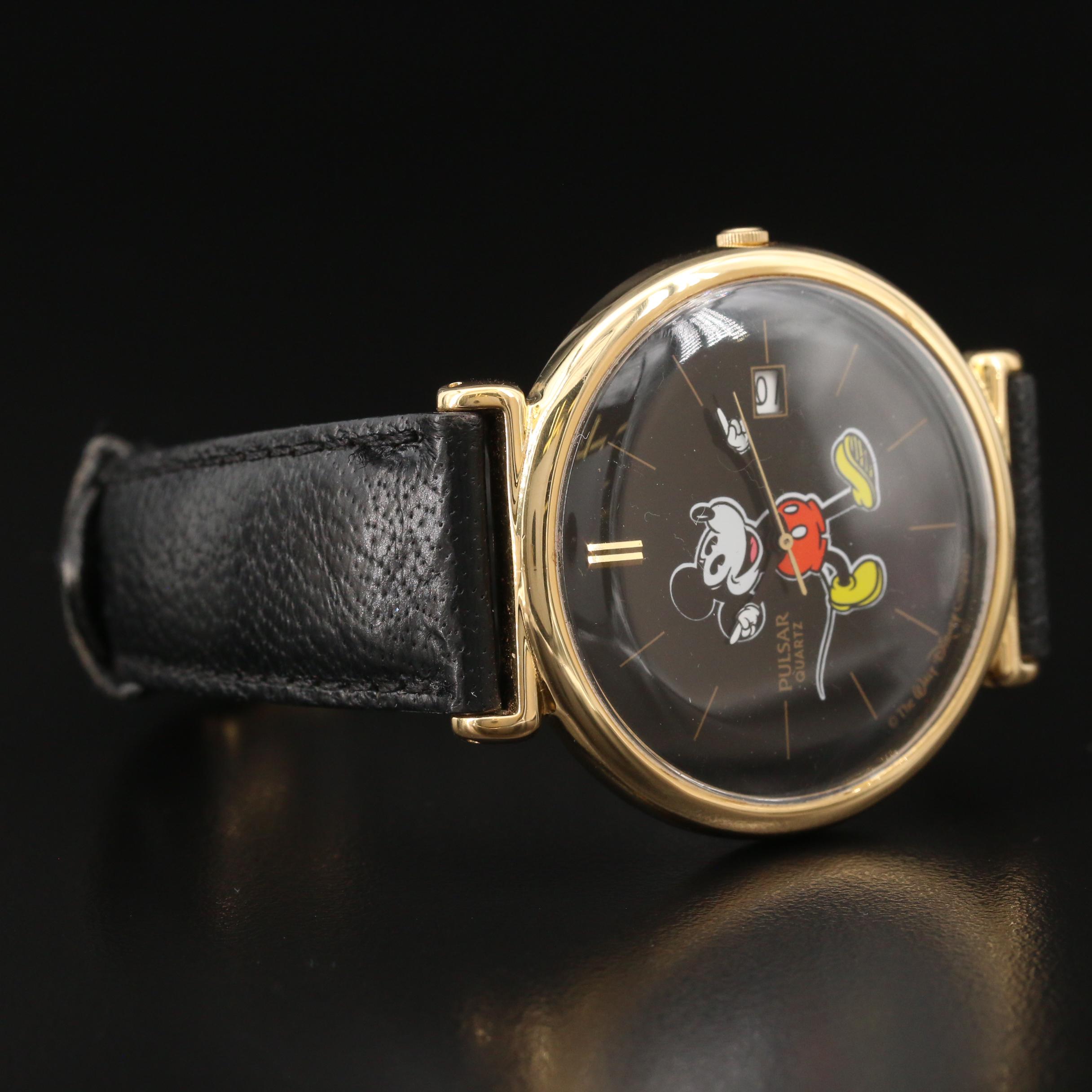 Pulsar for Walt Disney Mickey Mouse Gold Tone Watch